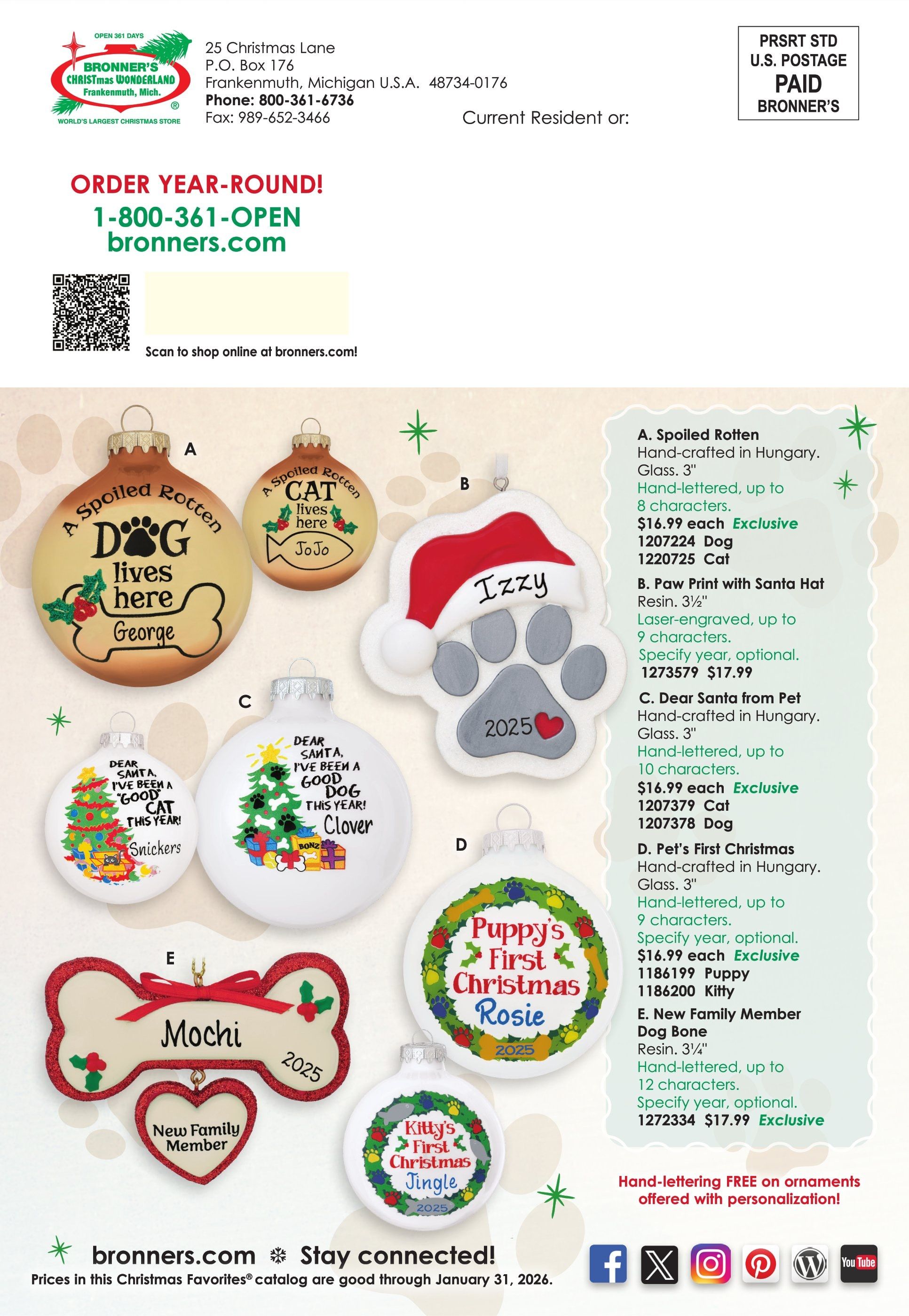 Bronner's Christmas Wonderland Christmas Favorites Catalog Weekly Ad July 1, 2025 - December 31, 2026