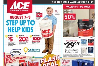 Falls Ace Hardware Monthly Red Hot Buys Weekly Ad August 1 - 31, 2026