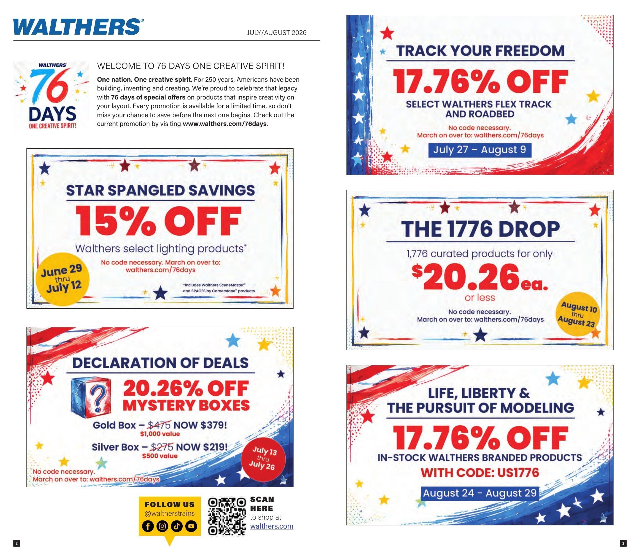 Walthers July/August Weekly Ad July 1 - August 31, 2026