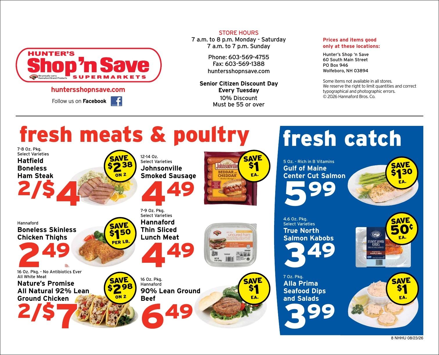 Hunter's Shop 'n Save Weekly Ad August 23 - 29, 2026