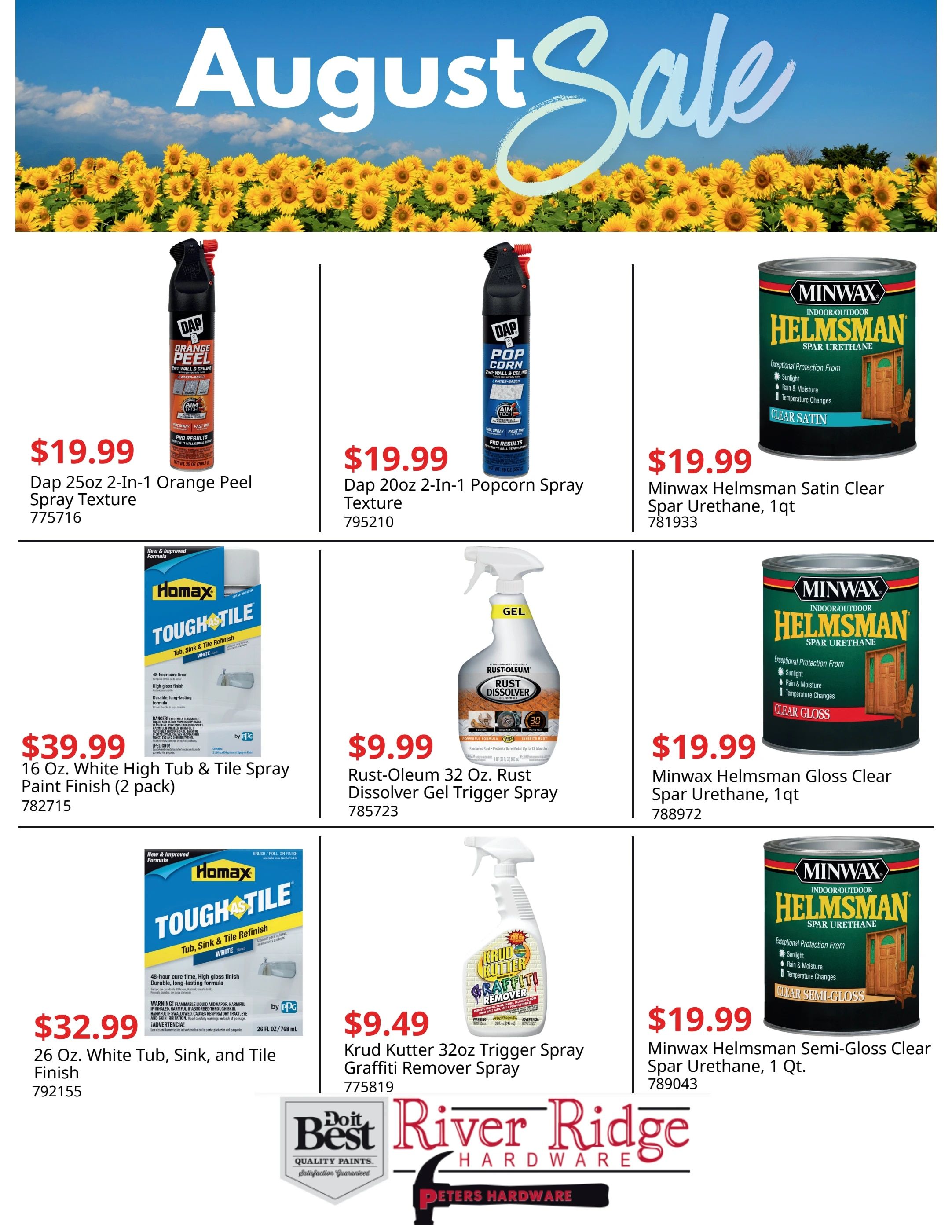 Peters Hardware Monthly Sale Weekly Ad August 1 - 31, 2026