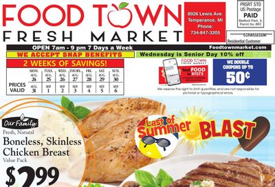 Food Town Temperance (Erie–Temperance Area, MI) Weekly Ad August 24 - September 6, 2026