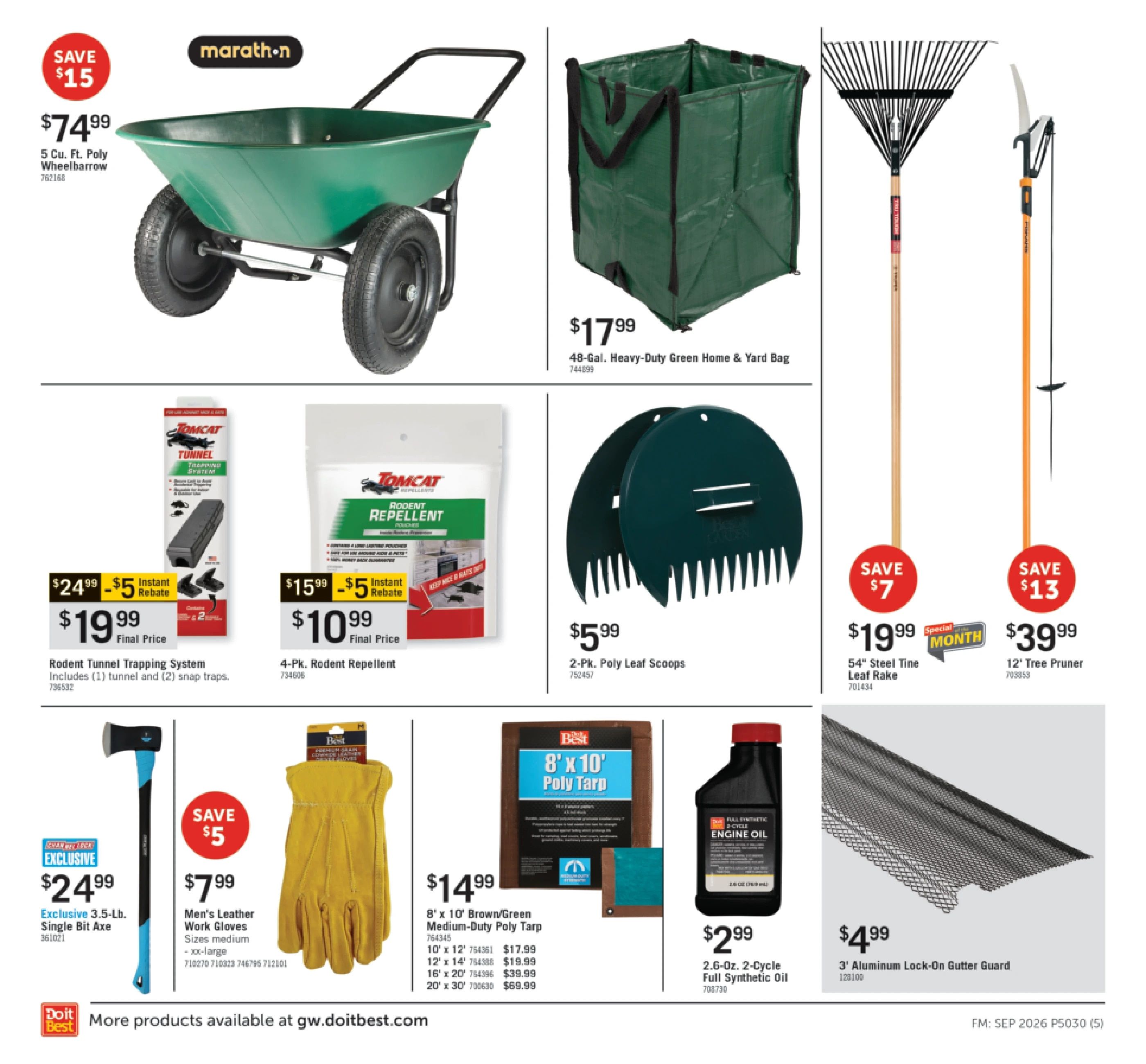 G.W. Hardware Monthly Sale Weekly Ad September 1 - 30, 2026