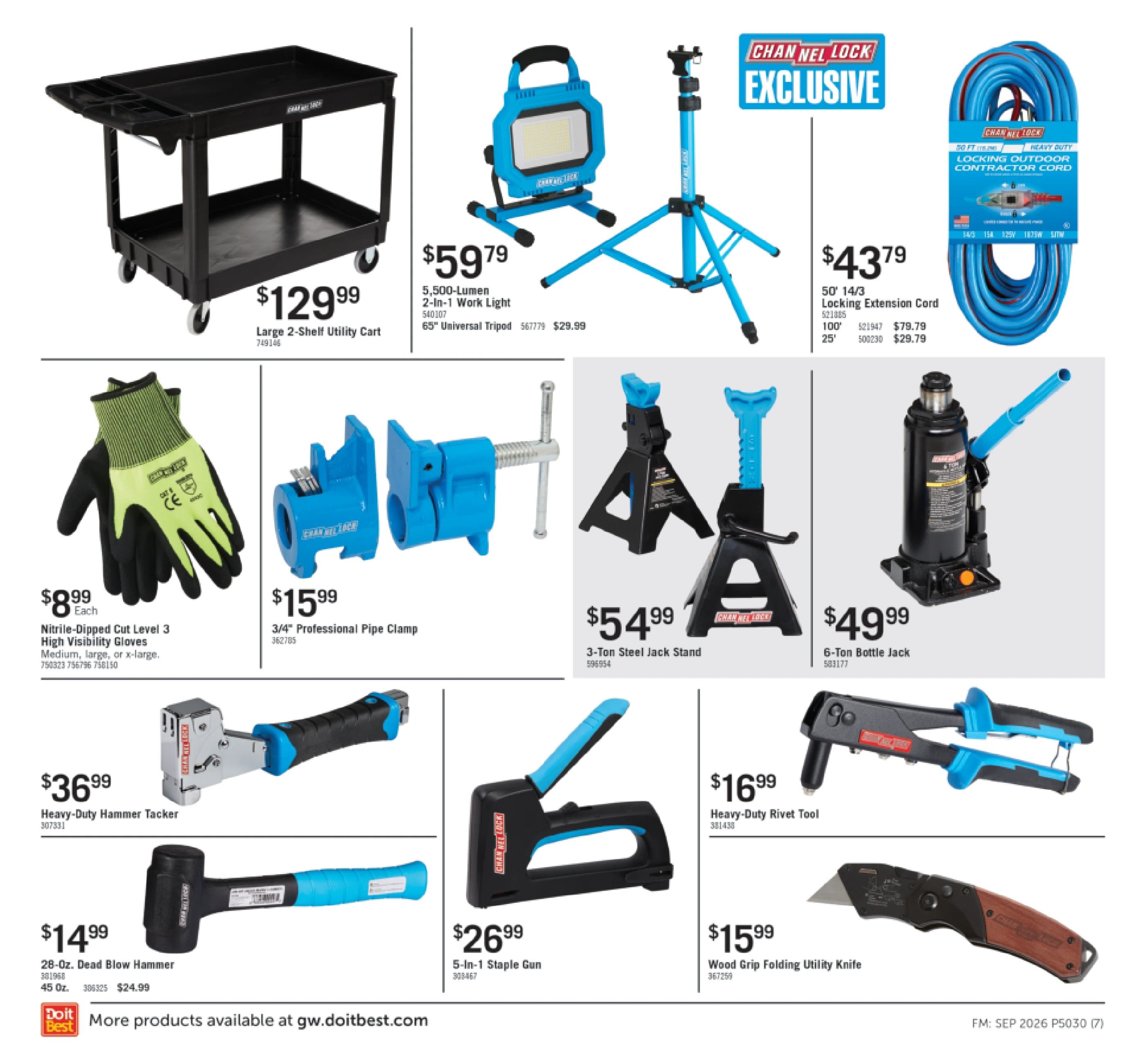 G.W. Hardware Monthly Sale Weekly Ad September 1 - 30, 2026
