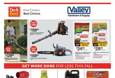 Valley Hardware & Supply Monthly Sale Weekly Ad September 1 - 30, 2026