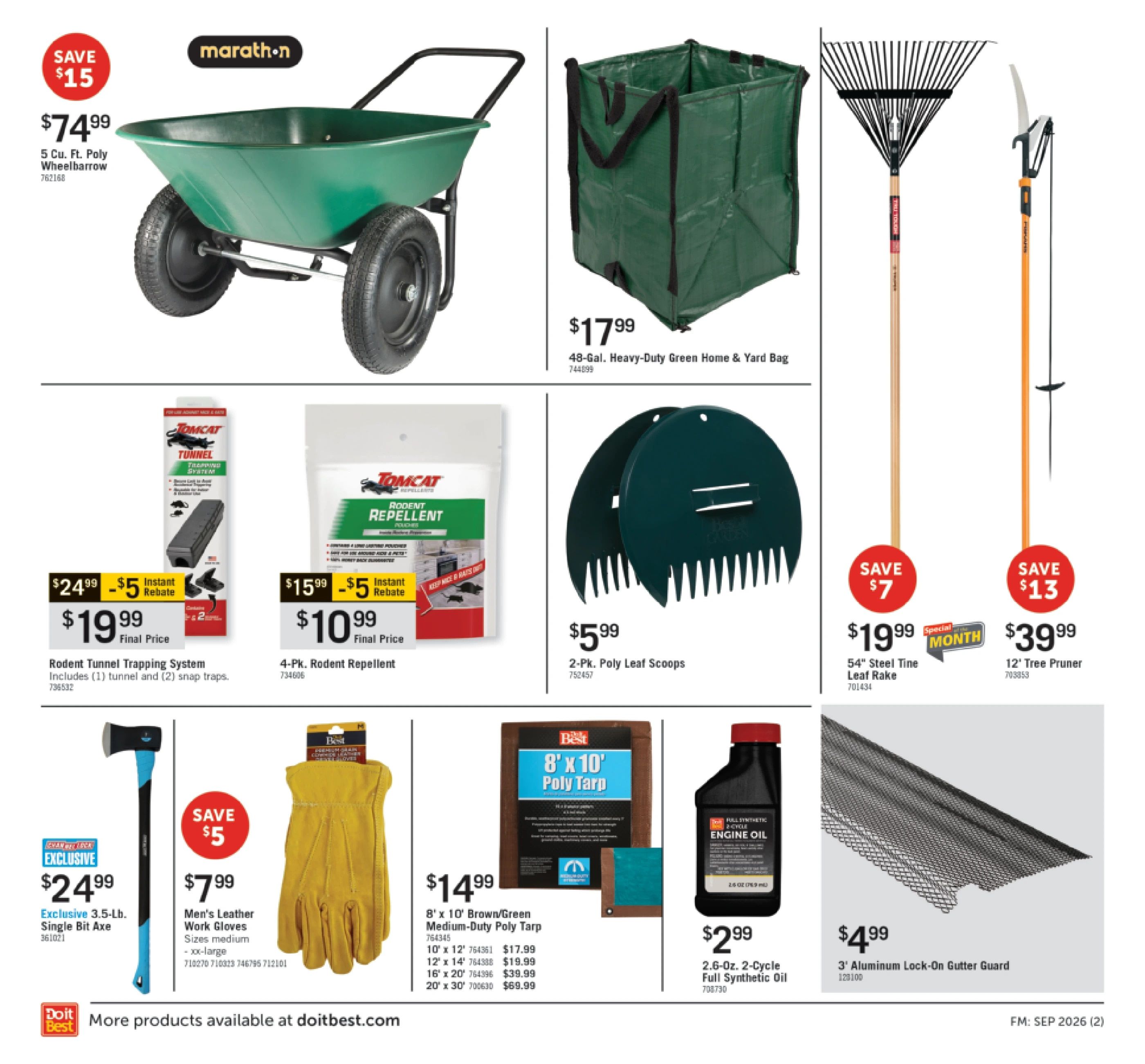 Valley Hardware & Supply Monthly Sale Weekly Ad September 1 - 30, 2026