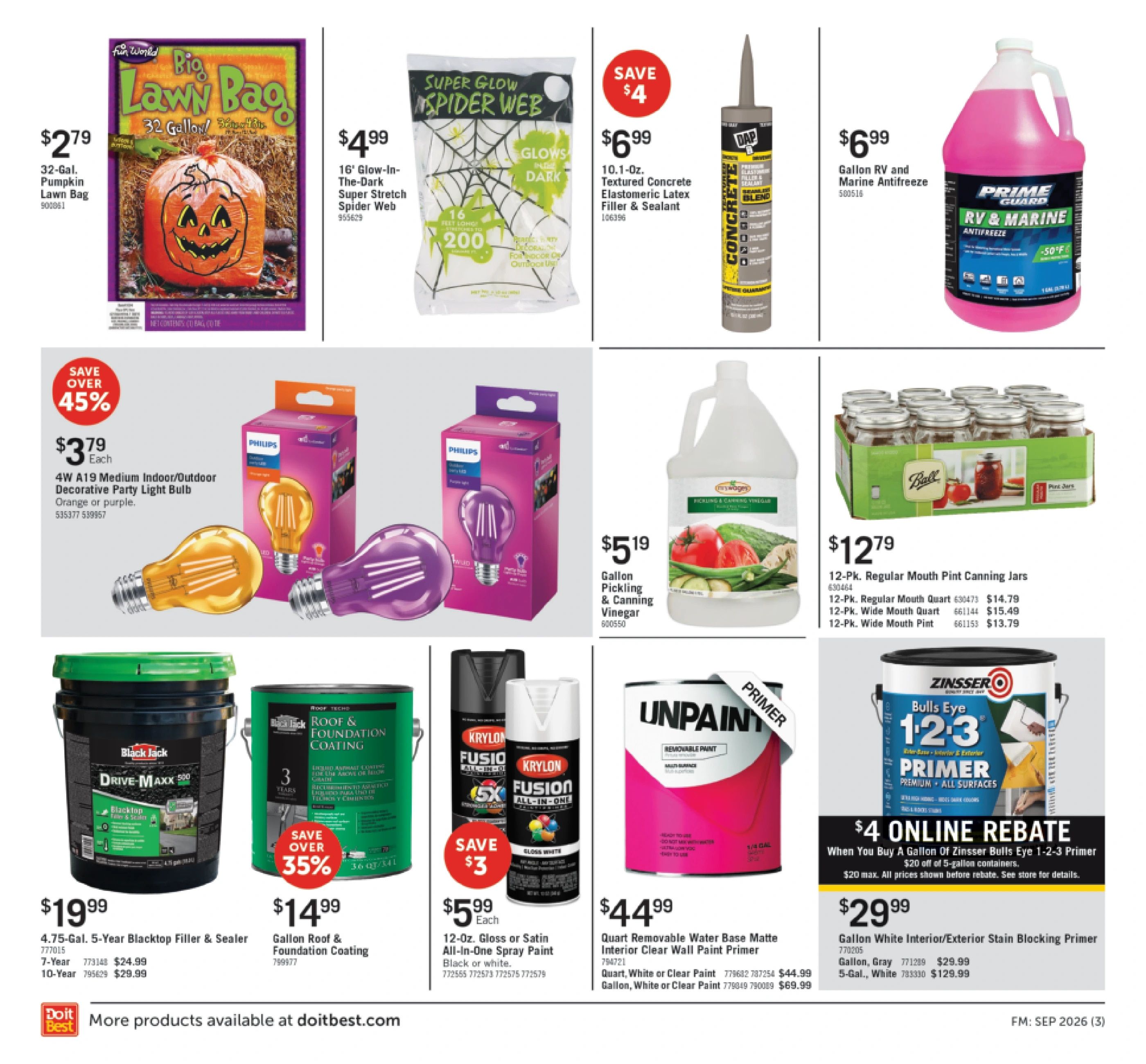 Valley Hardware & Supply Monthly Sale Weekly Ad September 1 - 30, 2026