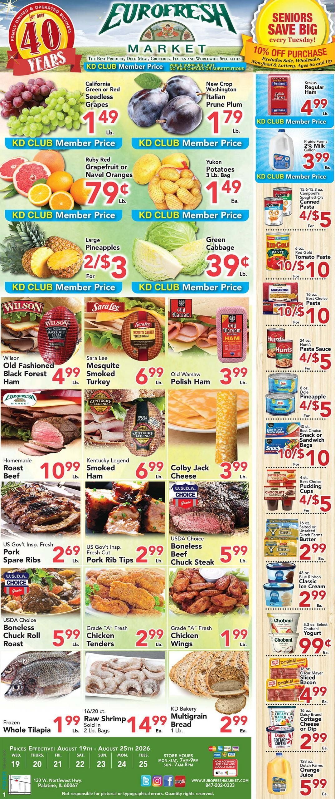 Eurofresh Market Weekly Ad August 19 - 25, 2026