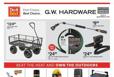 G.W. Hardware Monthly Sale Weekly Ad August 1 - 31, 2026