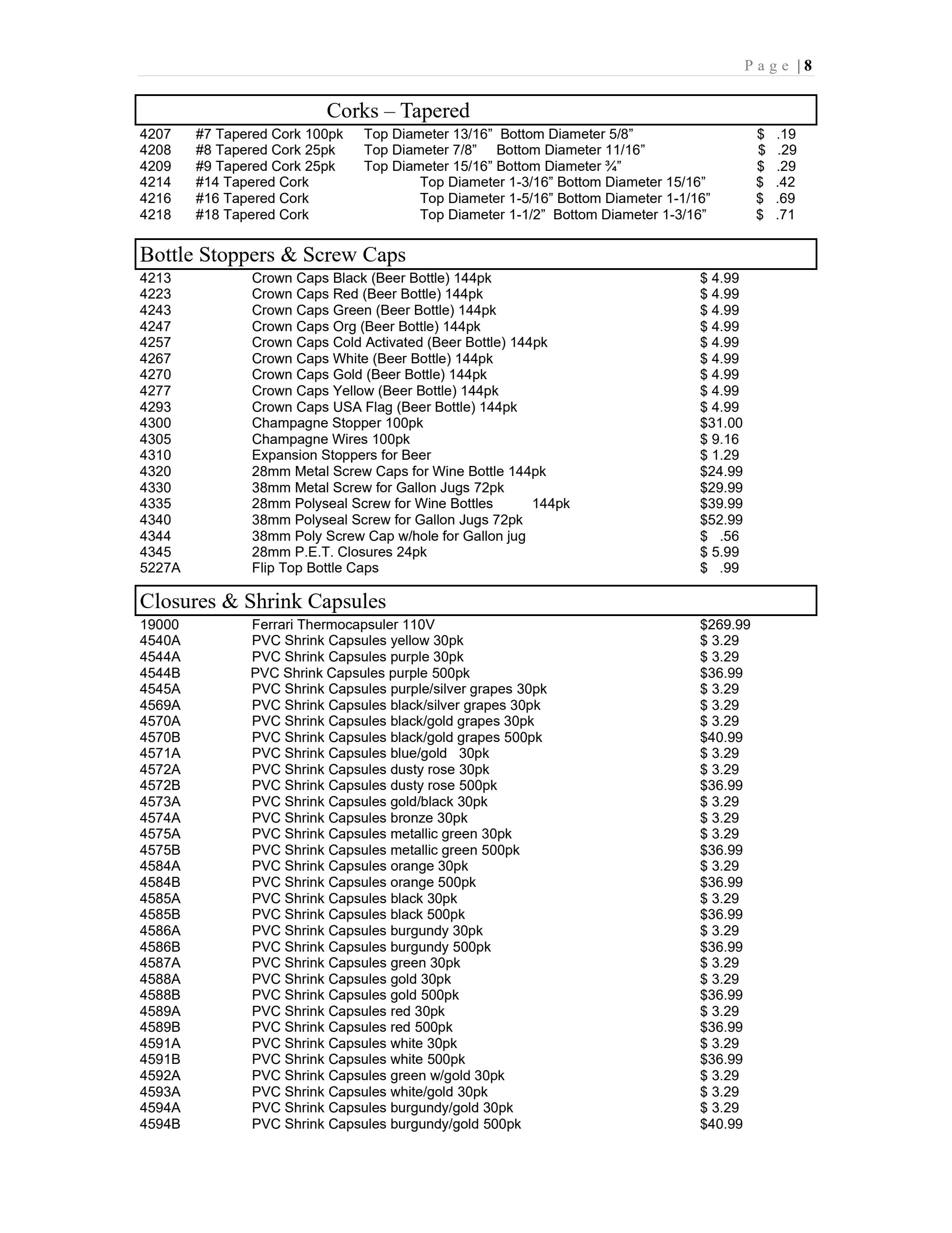 Orme Hardware Wine Catalog Weekly Ad August 18 - December 31, 2026