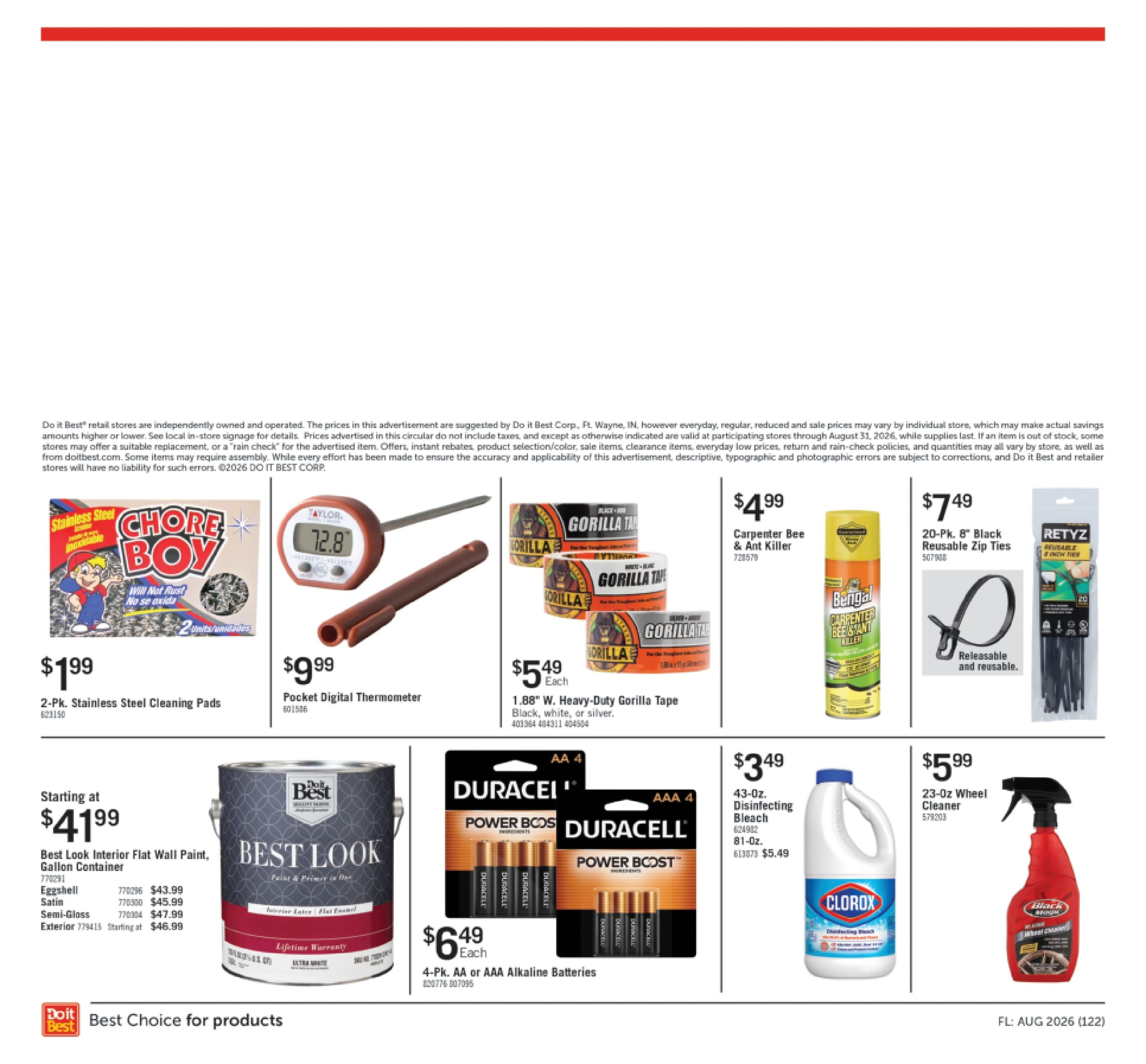 Valley Hardware & Supply Monthly Sale Weekly Ad August 1 - 31, 2026