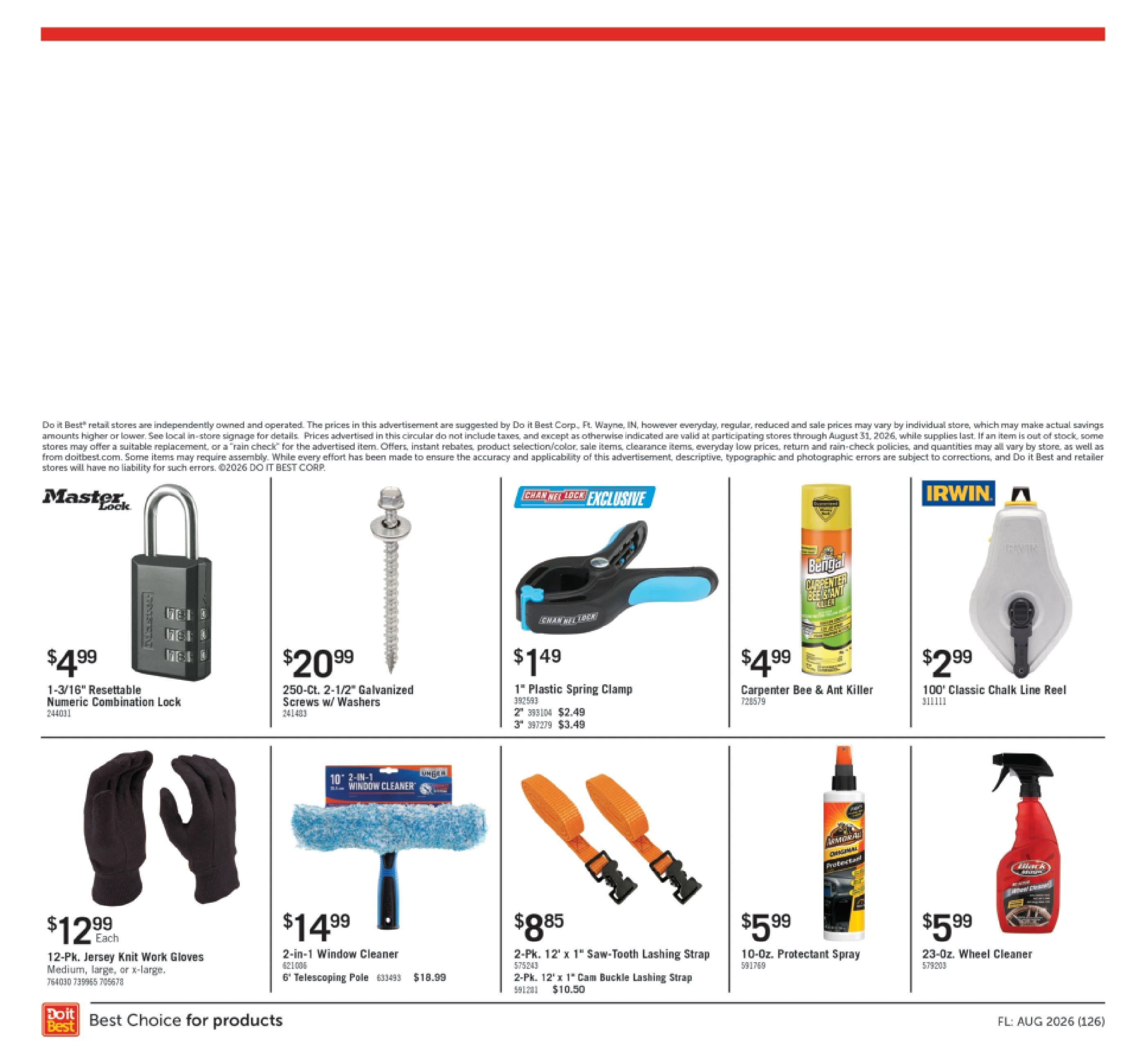 Valley Hardware & Supply Monthly Sale Weekly Ad August 1 - 31, 2026