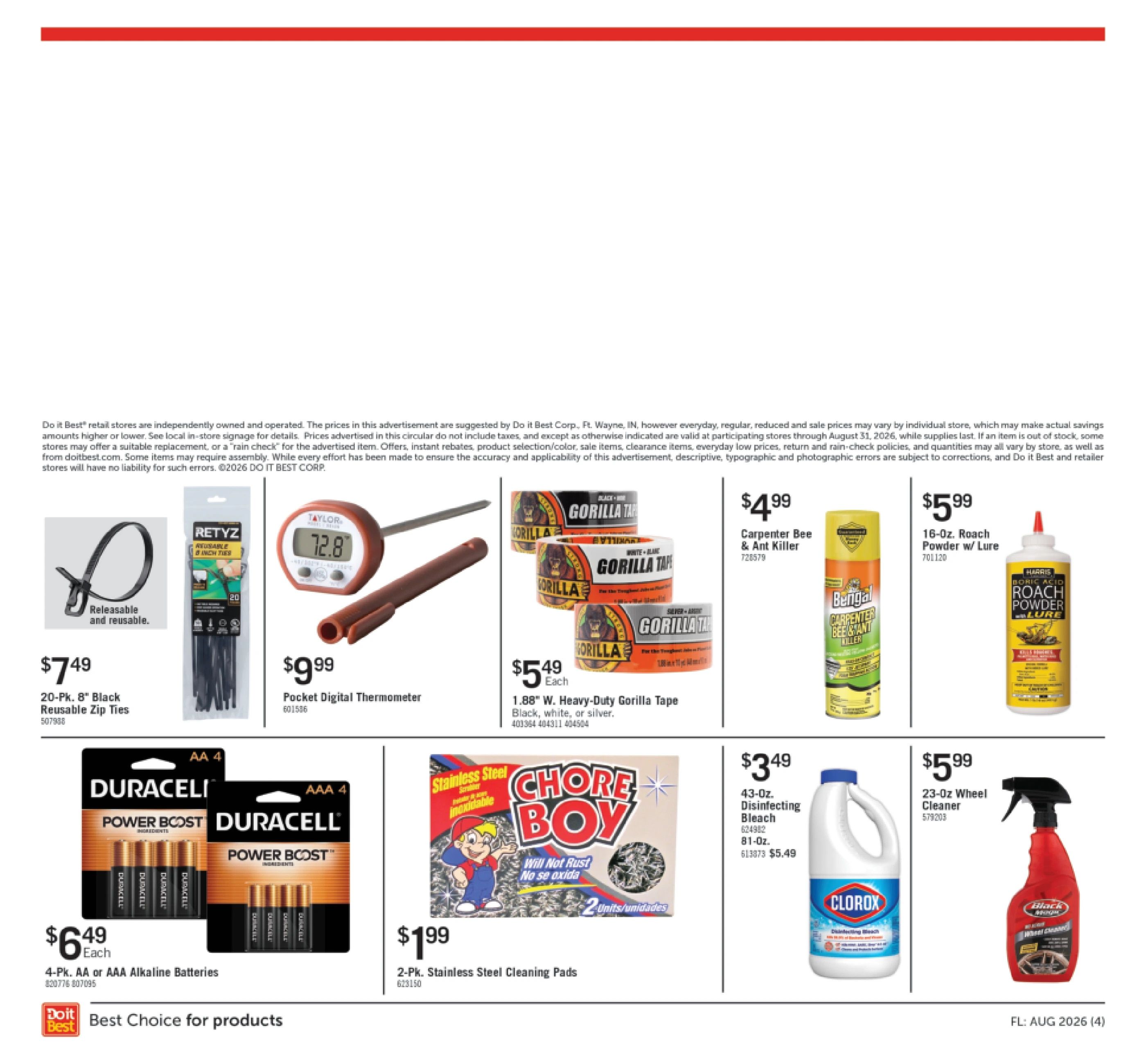 Valley Hardware & Supply Monthly Sale Weekly Ad August 1 - 31, 2026