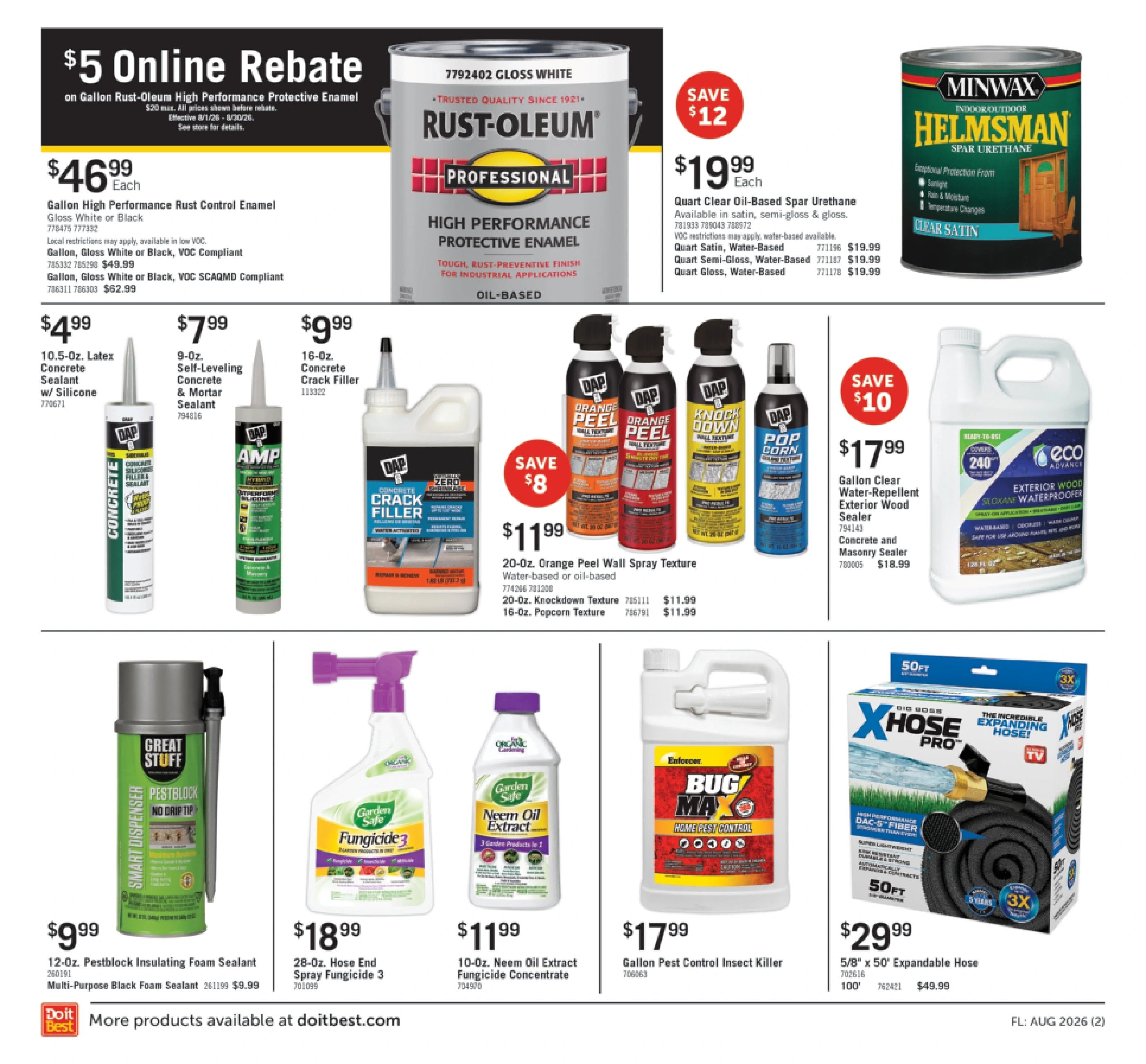 Graettinger Hardware Monthly Sale Weekly Ad August 1 - 31, 2026