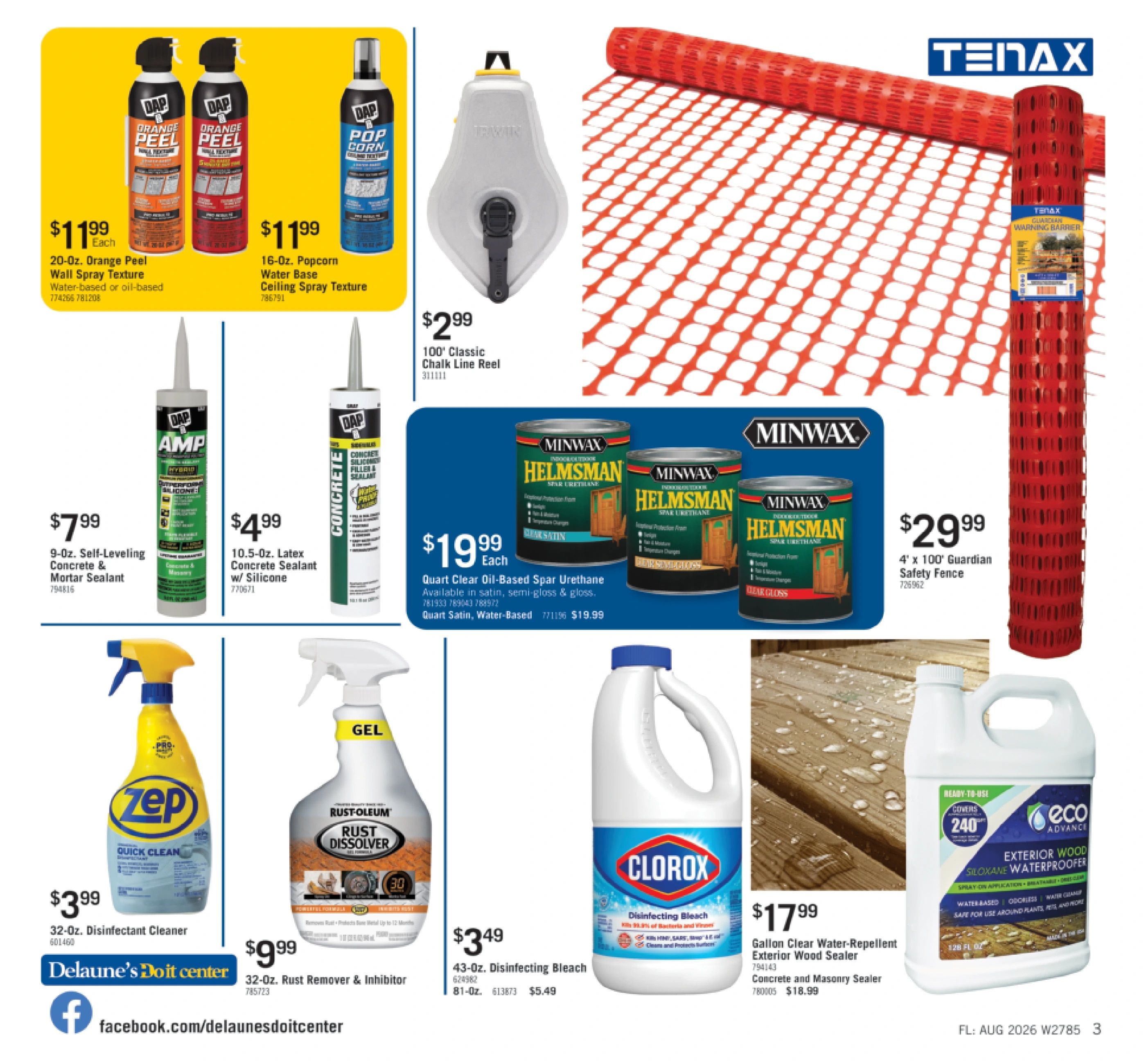 Delaune's Do it Center Monthly Sale Weekly Ad August 1 - 31, 2026