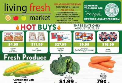 Living Fresh Market (Carol Stream–Lyons Area, IL) Weekly Ad August 19 - 25, 2026