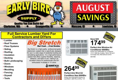 Early Bird Supply August Savings Weekly Ad August 6 - 31, 2026
