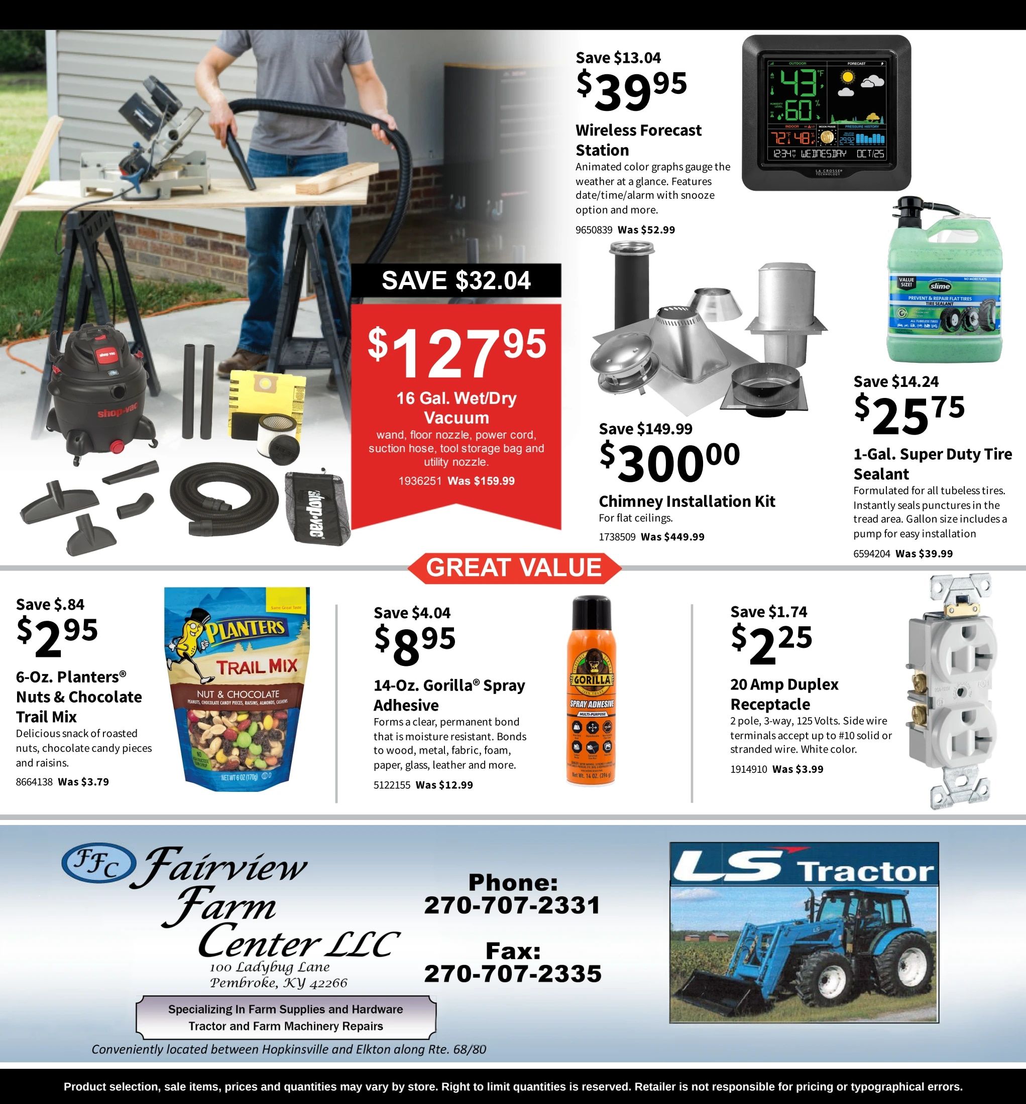 Fairview Farm Center August Savings Weekly Ad August 1 - 31, 2026