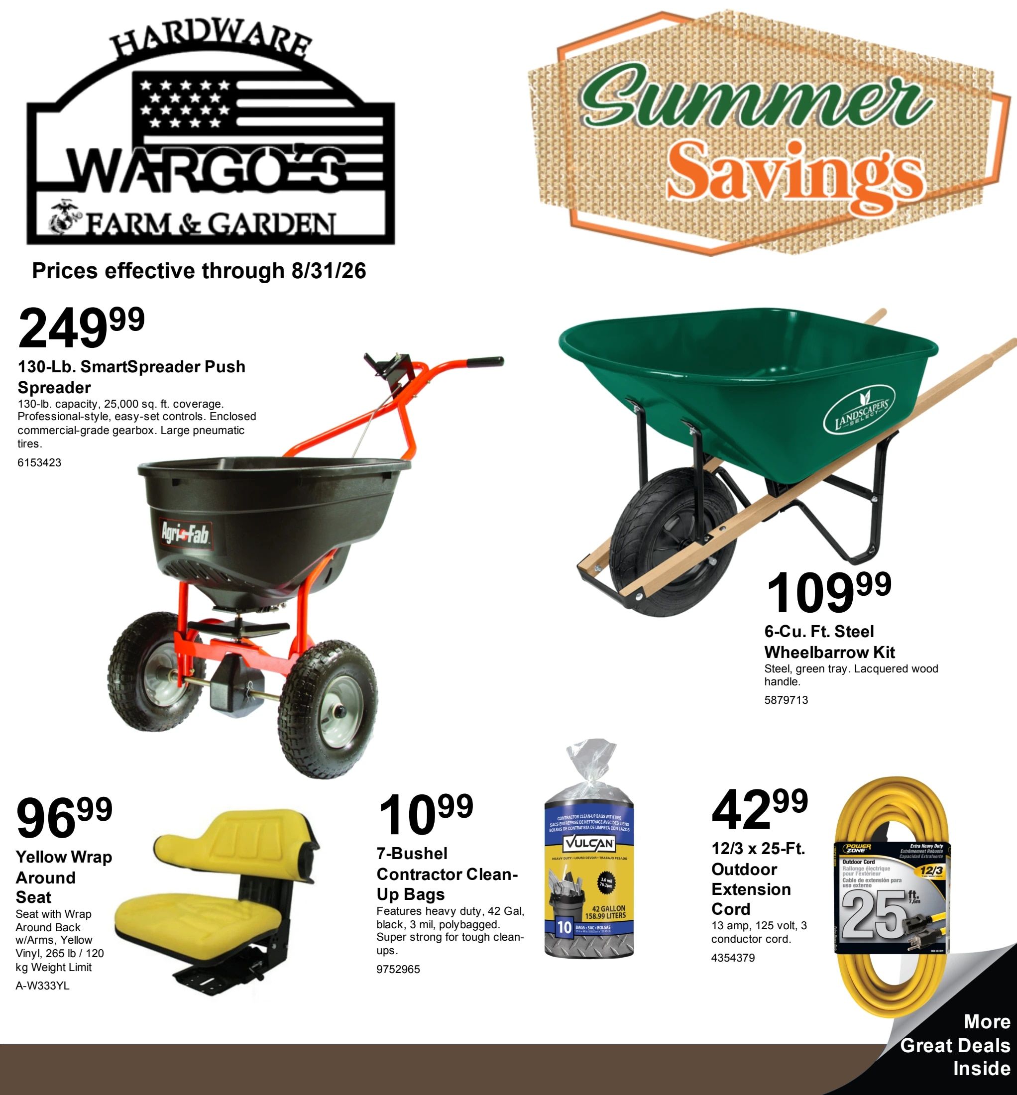 Wargo's Hardware August Savings Weekly Ad August 1 - 31, 2026