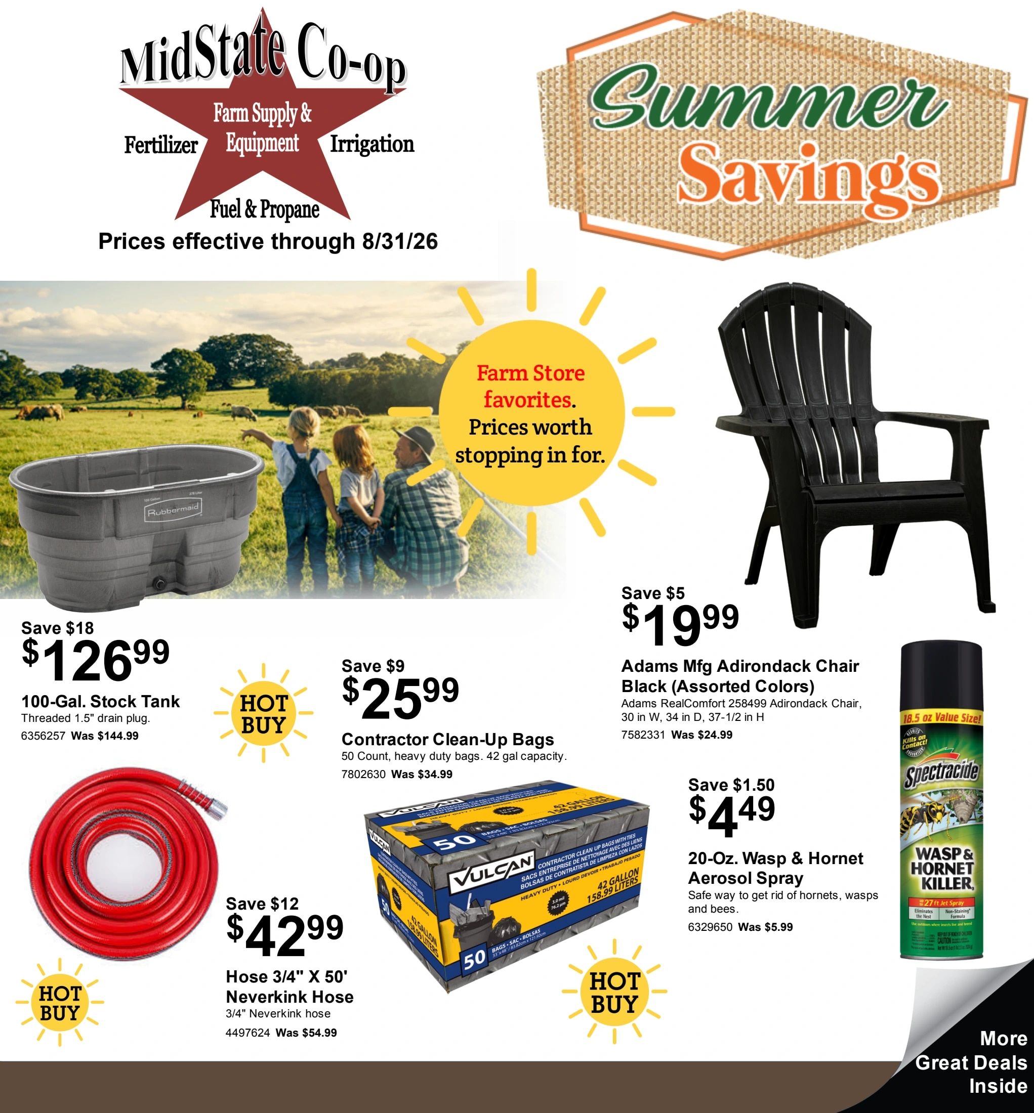 Midstate Co-op August Savings Weekly Ad August 1 - 31, 2026