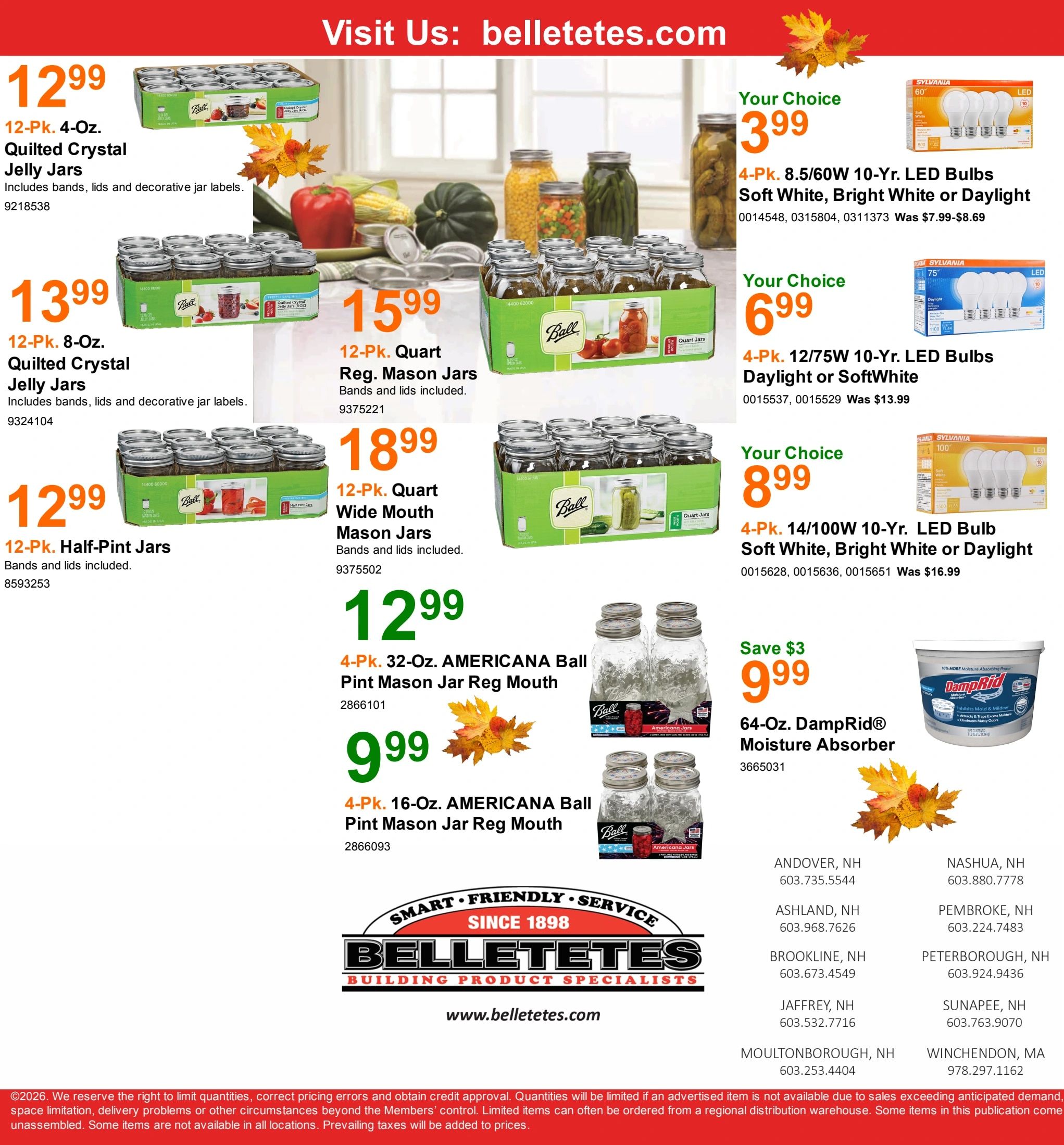 Belletetes September Savings Weekly Ad September 1 - 10, 2026
