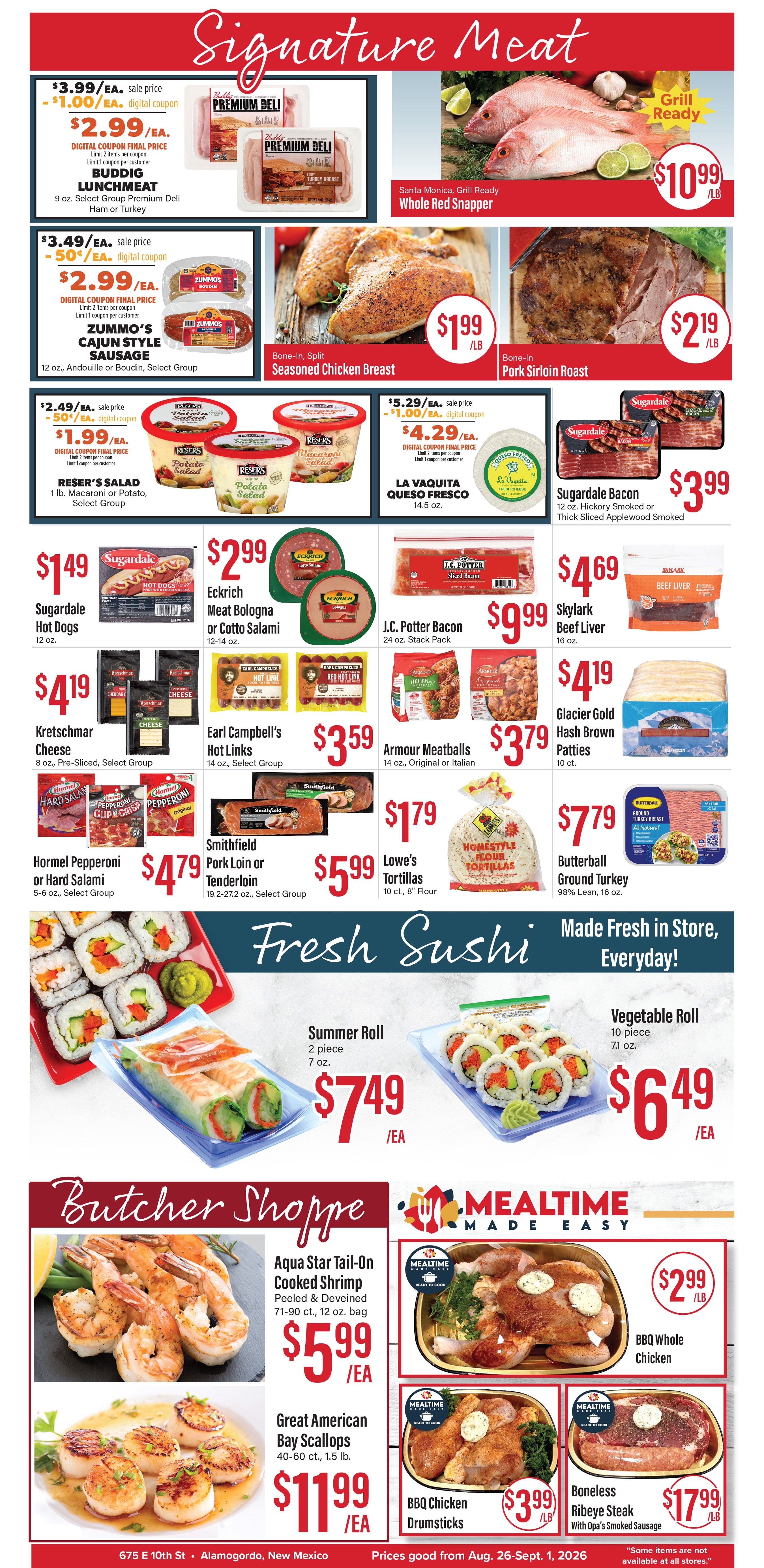Lowe's Signature Market Weekly Ad August 26 - September 1, 2026