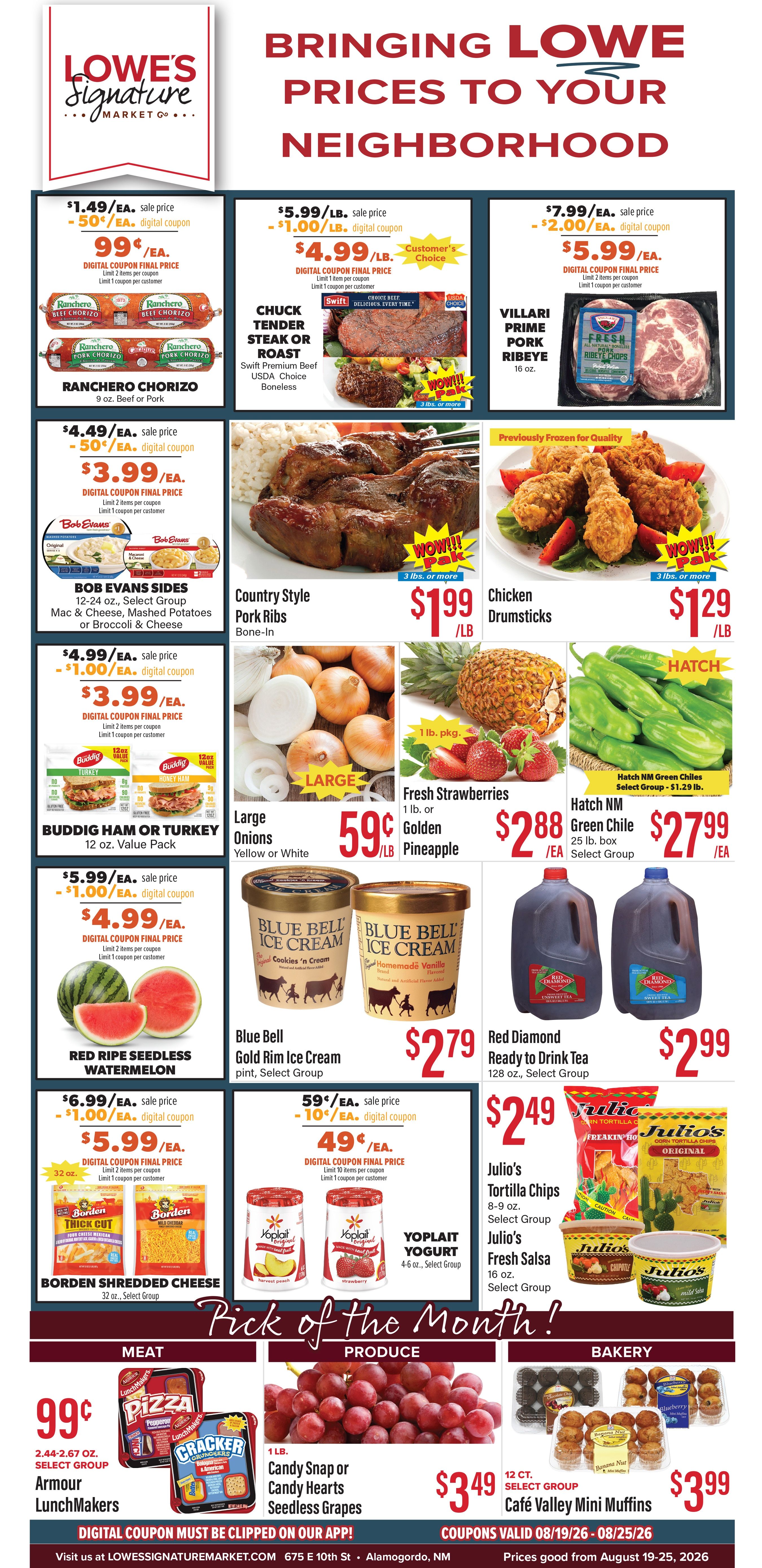 Lowe's Signature Market Weekly Ad August 19 - 25, 2026