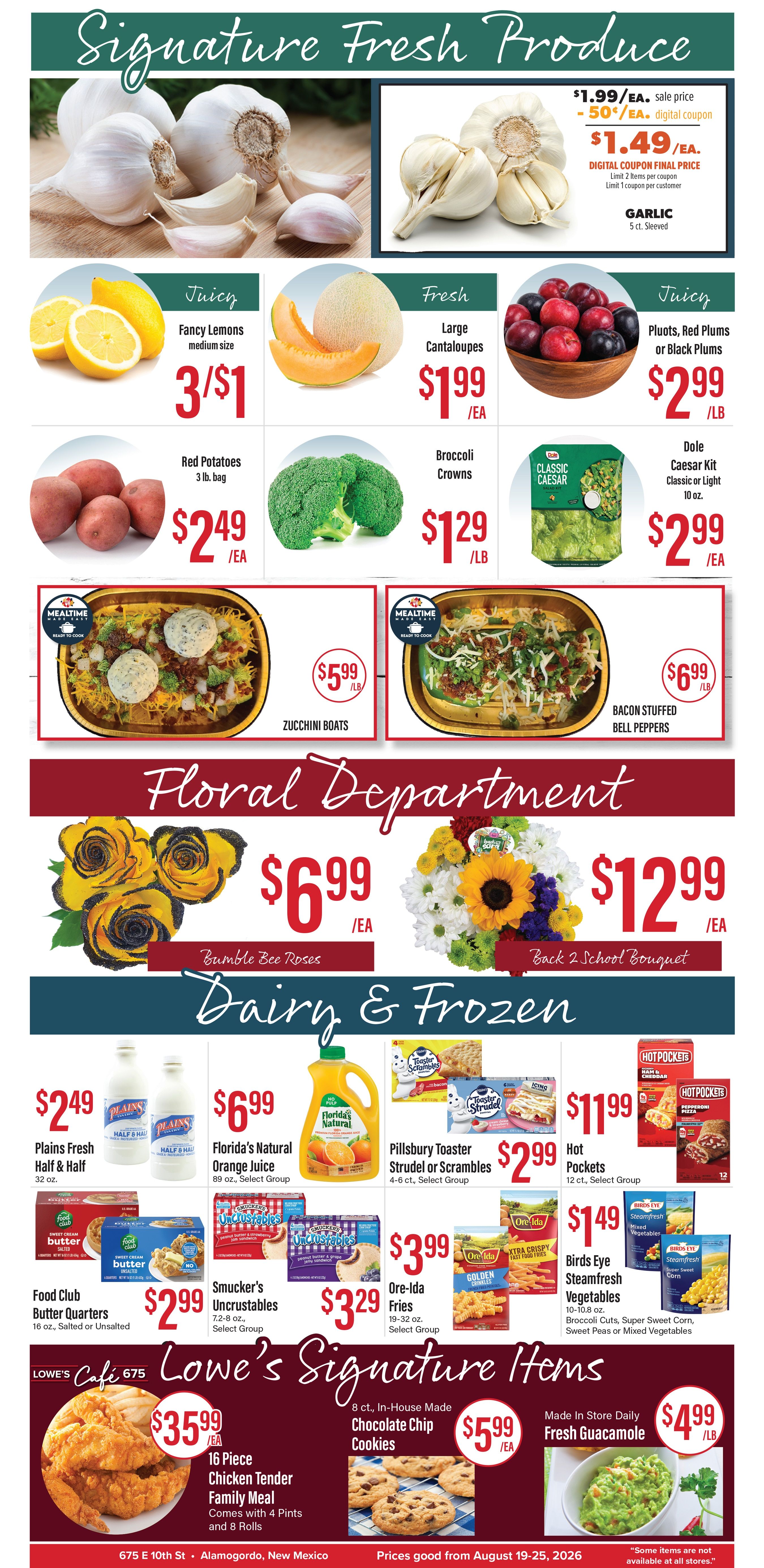 Lowe's Signature Market Weekly Ad August 19 - 25, 2026
