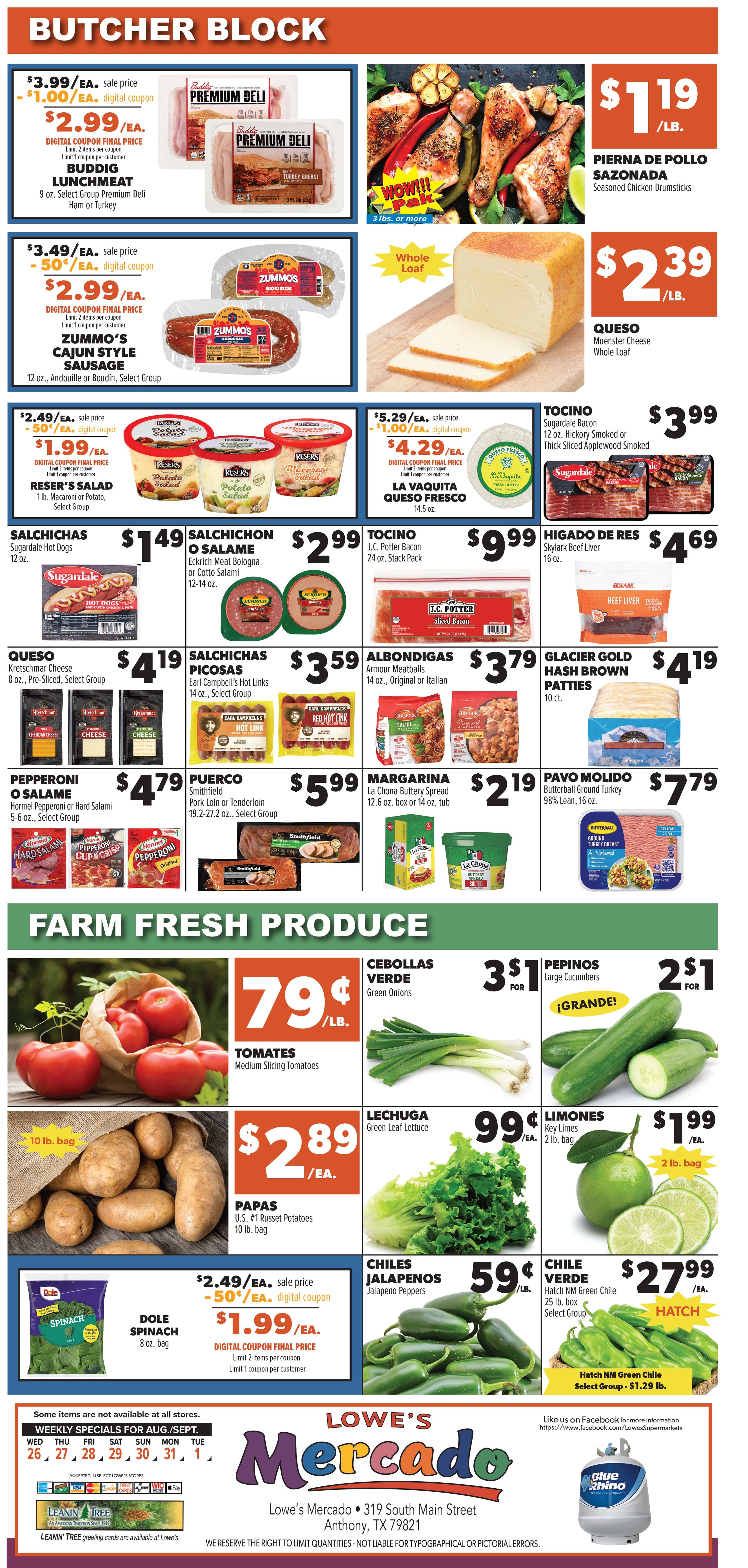 Lowe's Mercado (Anthony, TX) Weekly Ad August 26 - September 1, 2026
