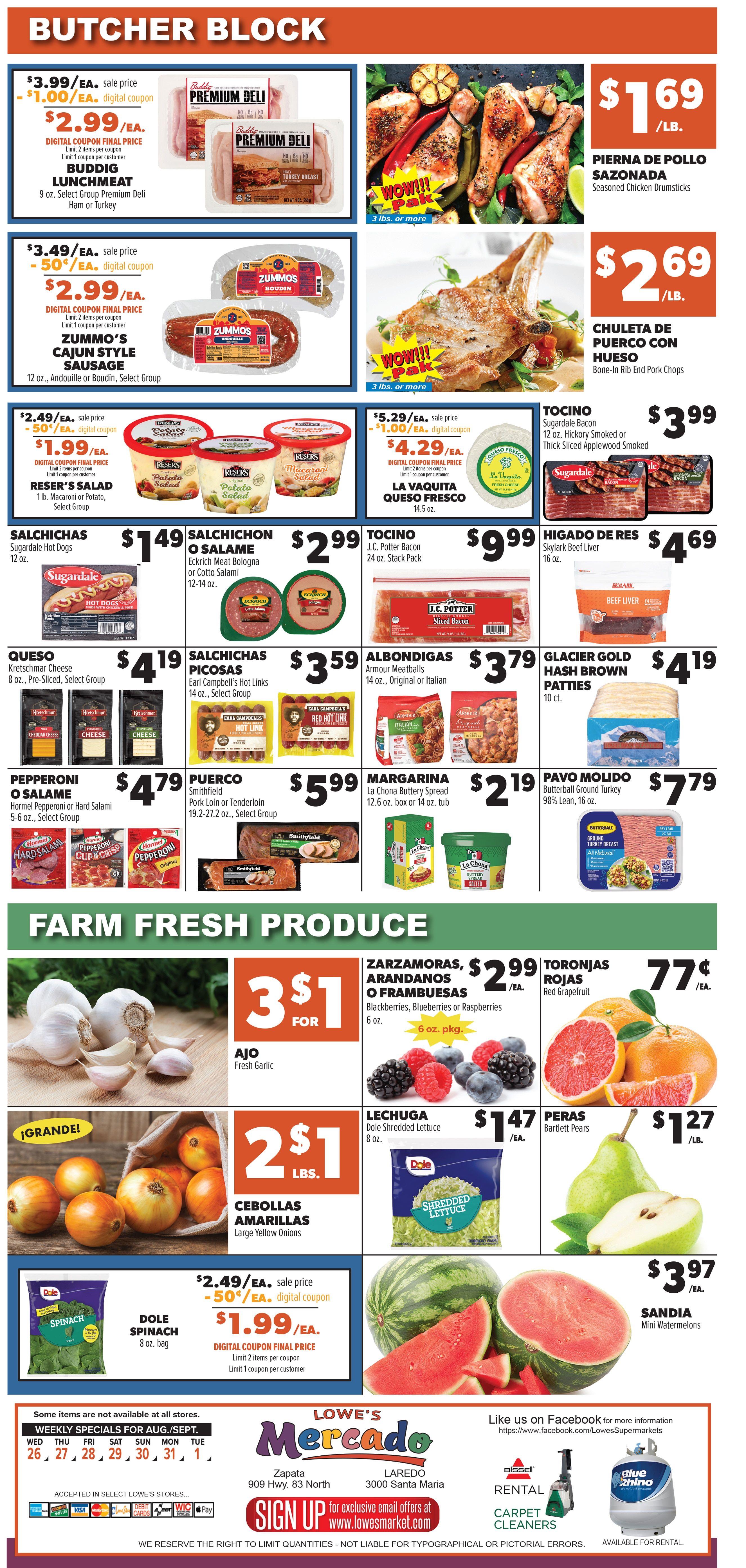 Lowe's Mercado (Texas) Weekly Ad August 26 - September 1, 2026