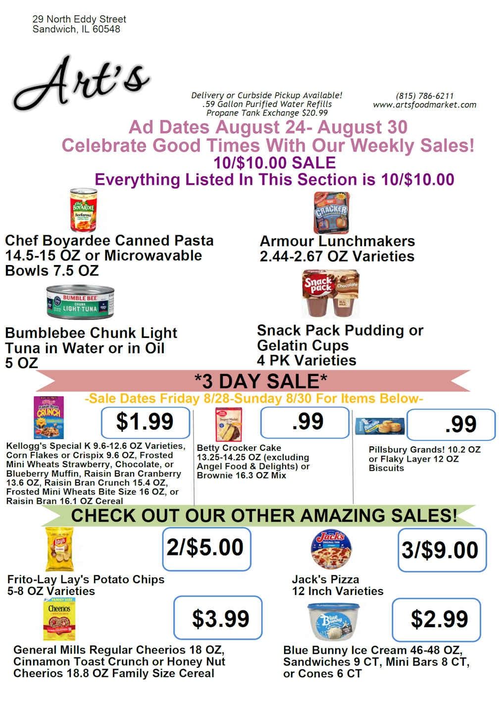 Art's Food Market Weekly Ad August 24 - 30, 2026