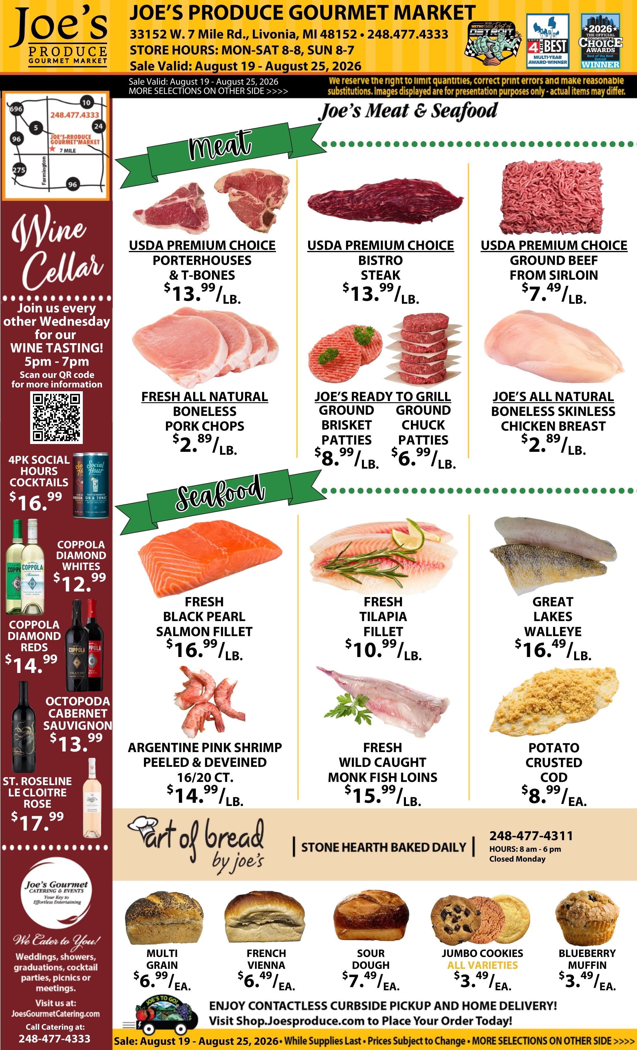 Joe's Produce Gourmet Market Weekly Ad August 19 - 25, 2026