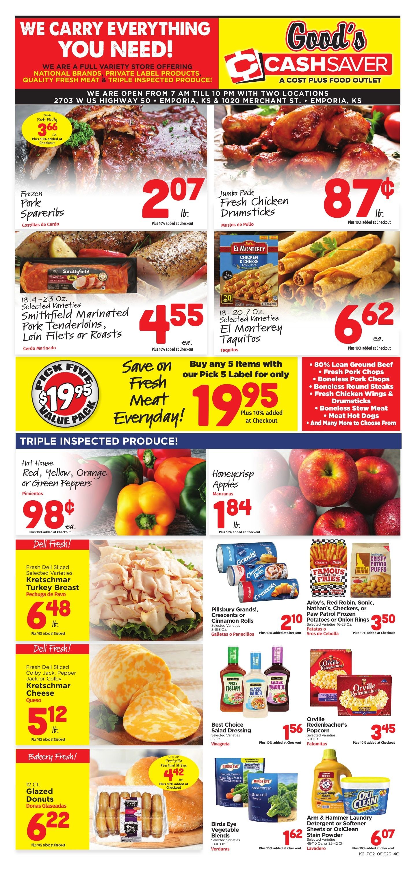Good's Cash Saver Weekly Ad August 19 - 25, 2026