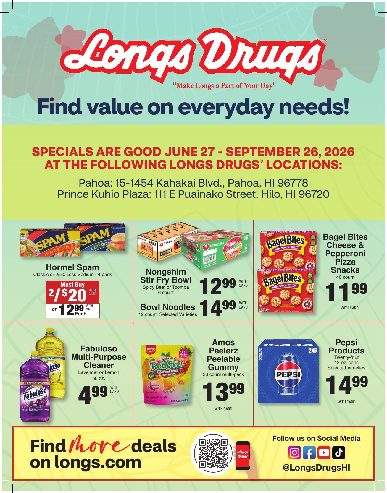 Longs Drugs Big Island Weekly Ad August 23 - 29, 2026