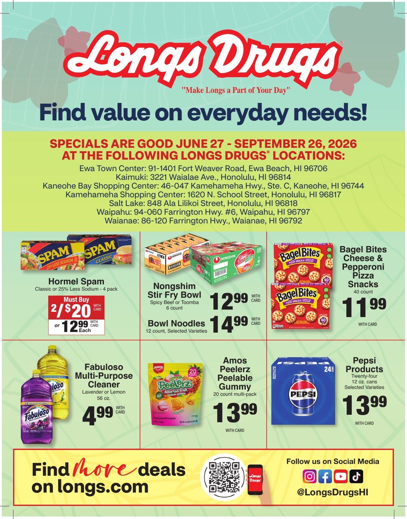Longs Drugs Oahu Weekly Ad August 23 - 29, 2026