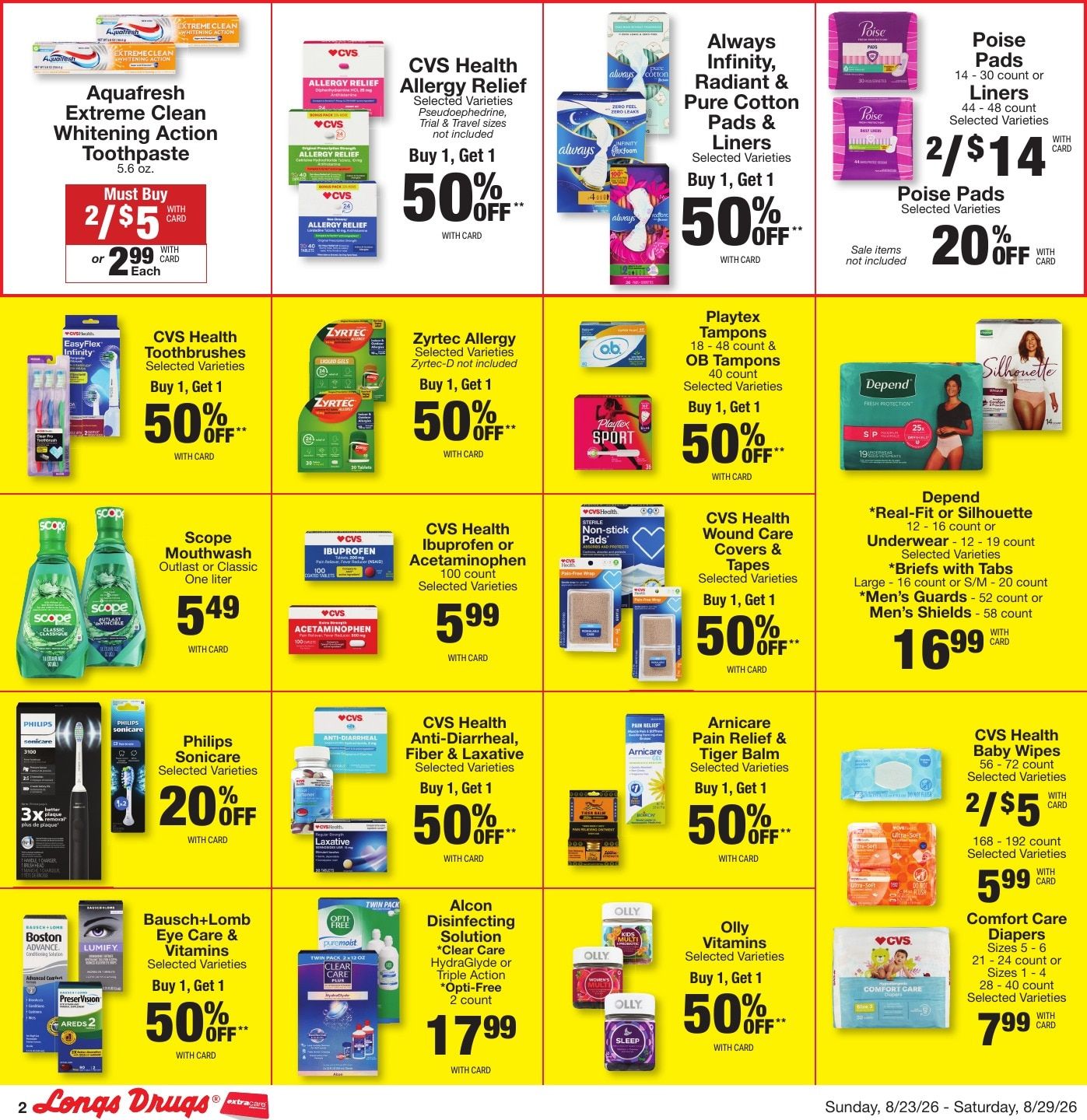 Longs Drugs Oahu Weekly Ad August 23 - 29, 2026