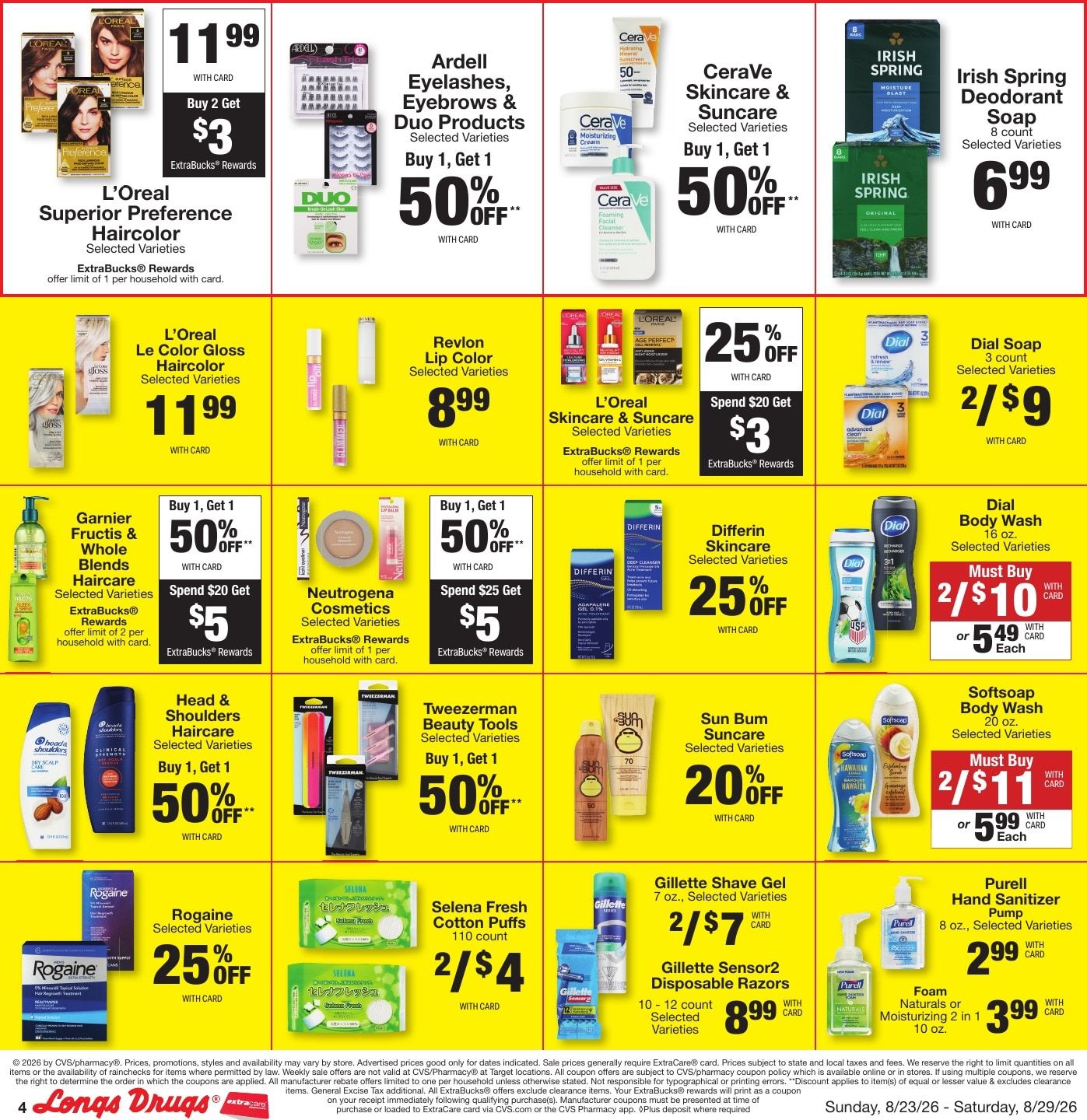 Longs Drugs Oahu Weekly Ad August 23 - 29, 2026
