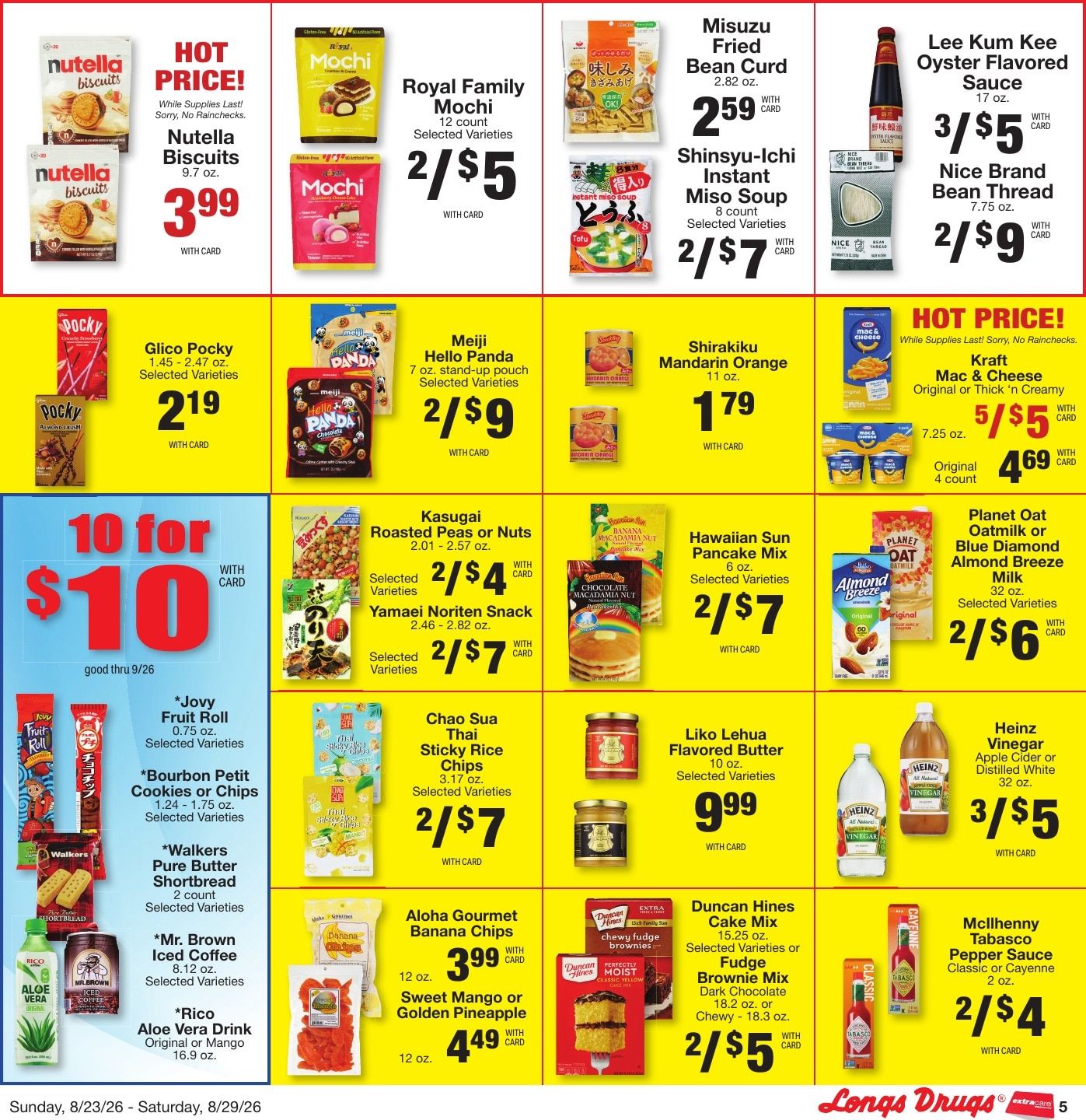 Longs Drugs Oahu Weekly Ad August 23 - 29, 2026
