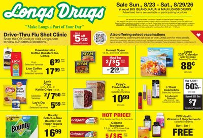 Longs Drugs Maui and Kauai Weekly Ad August 23 - 29, 2026