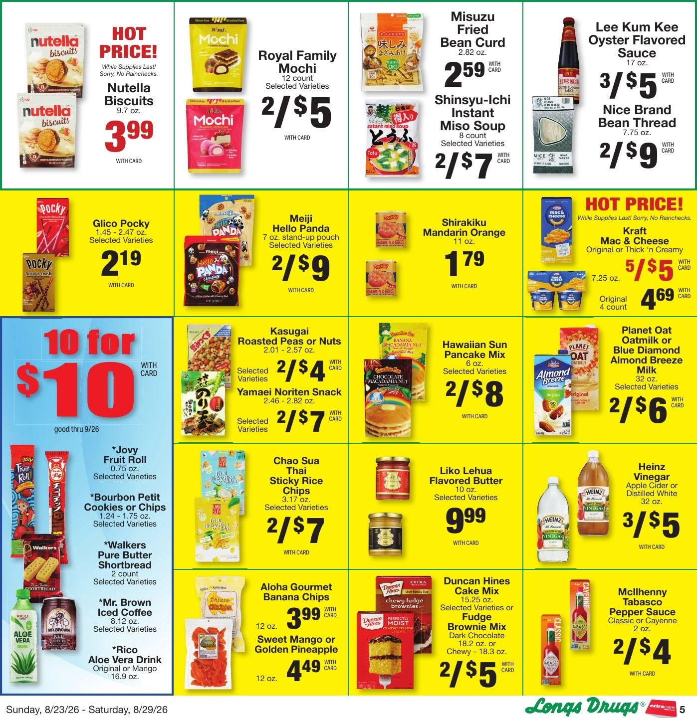 Longs Drugs Maui and Kauai Weekly Ad August 23 - 29, 2026
