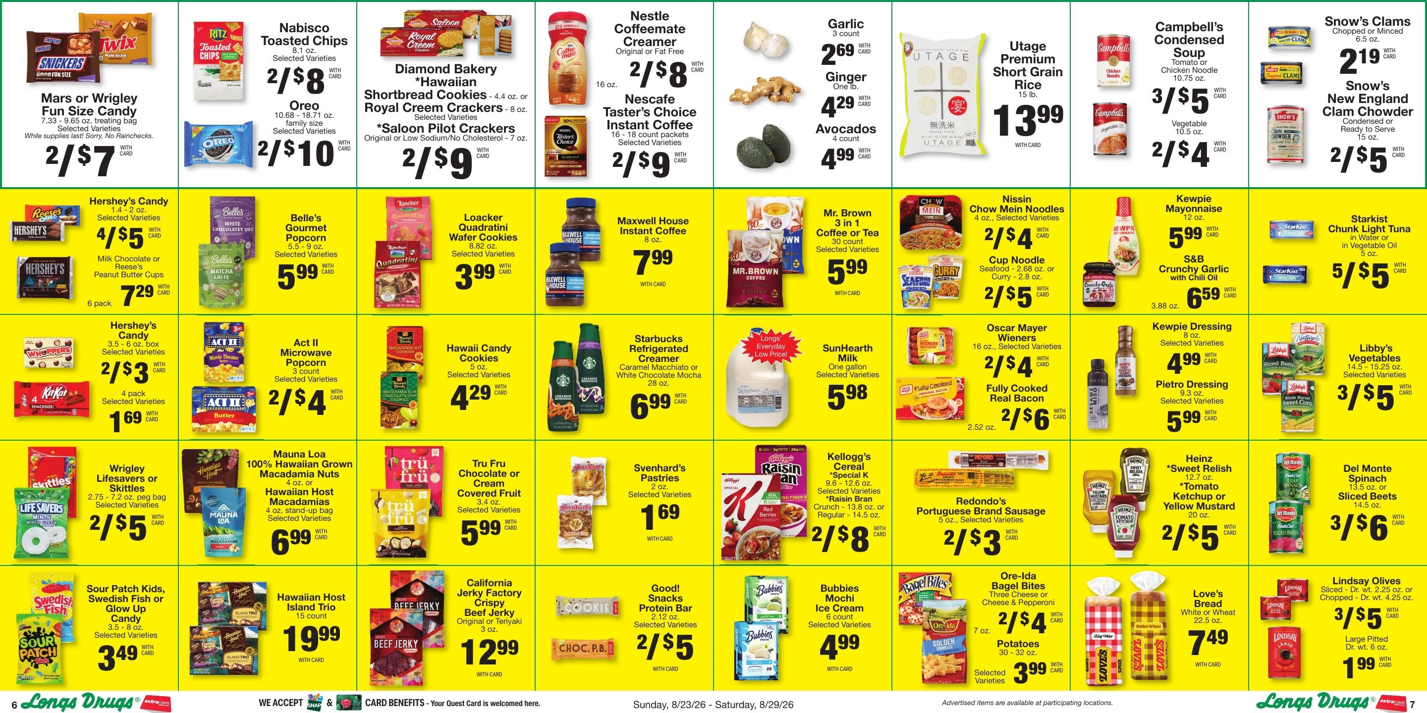 Longs Drugs Maui and Kauai Weekly Ad August 23 - 29, 2026