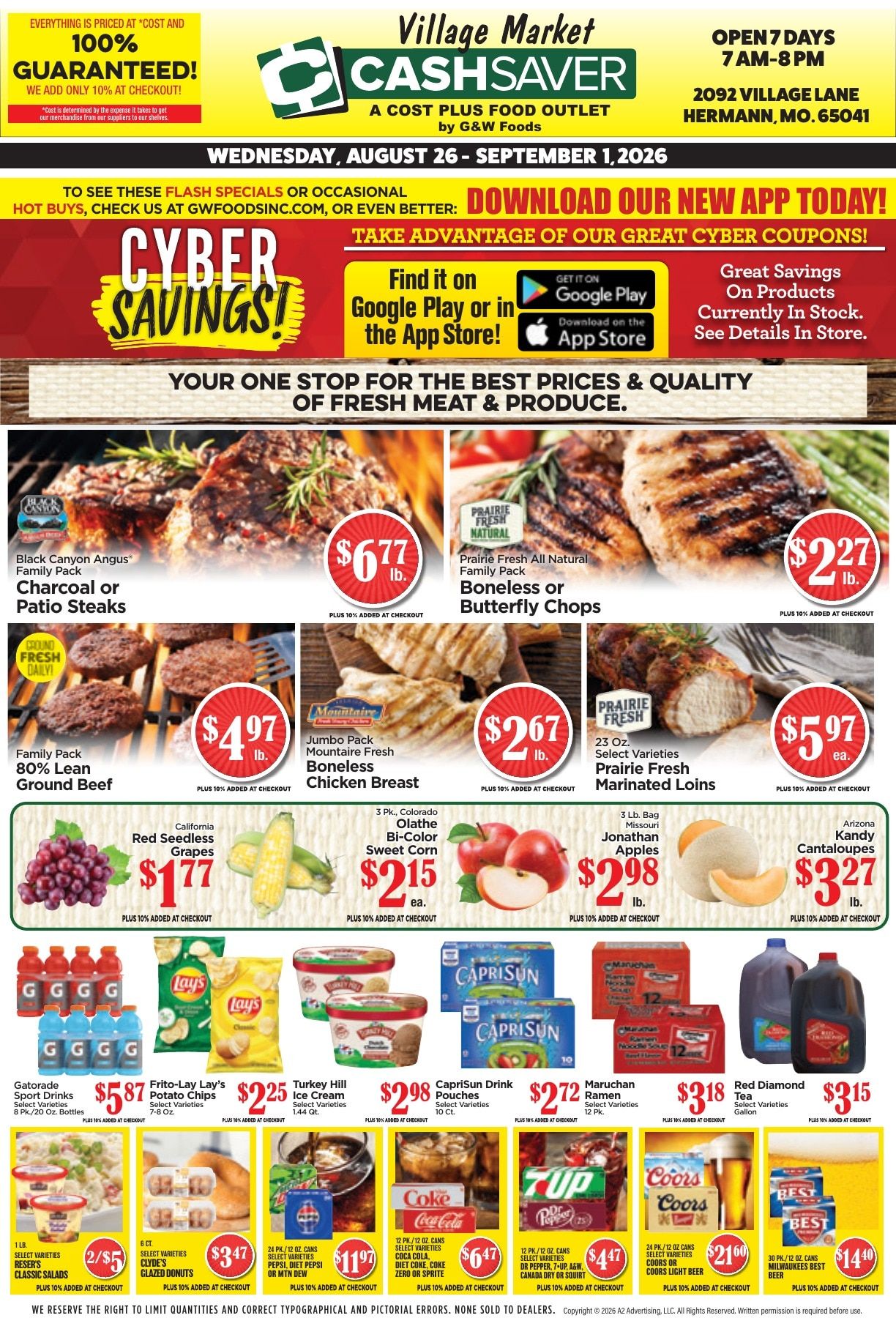 Village Market Cash Saver Weekly Ad August 26 - September 8, 2026