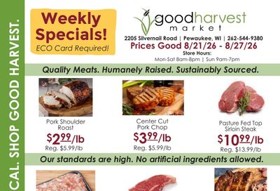 Good Harvest Market Weekly Ad August 21 - 27, 2026