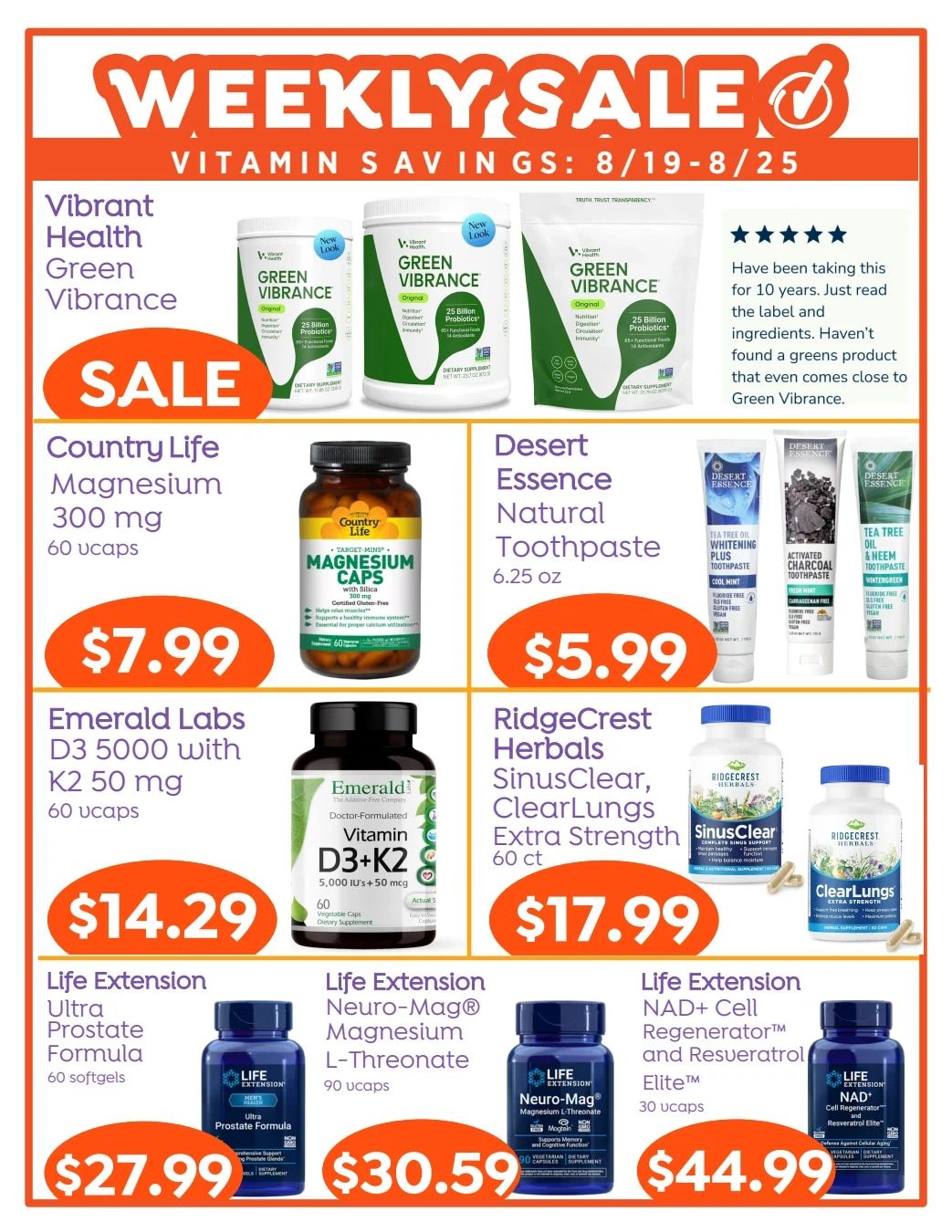 Nutrition Smart Weekly Ad August 19 - 25, 2026