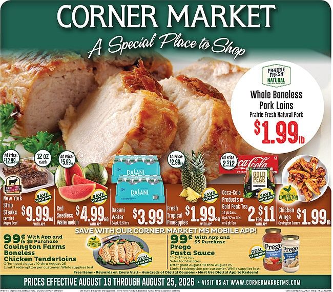 Corner Market MS (Alabama) Weekly Ad August 19 - 25, 2026