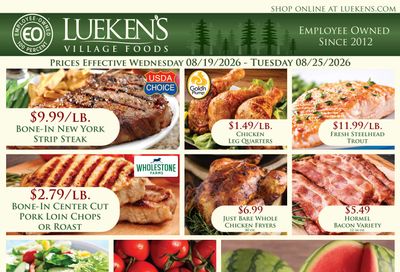 Lueken's Village Foods Weekly Ad August 19 - 25, 2026
