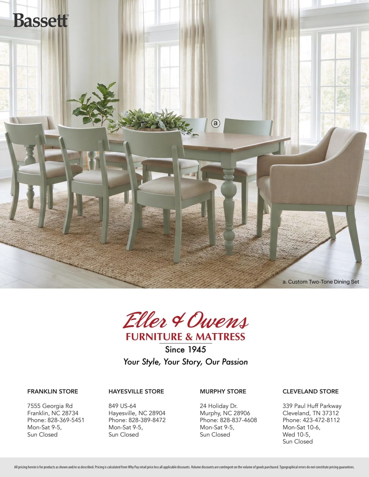 Eller & Owens Furniture & Mattress Summer Lookbook Weekly Ad June 21 - September 21, 2026
