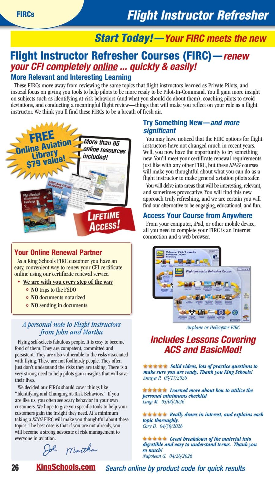 King Schools Summer and Fall Catalog Weekly Ad July 1 - September 30, 2026