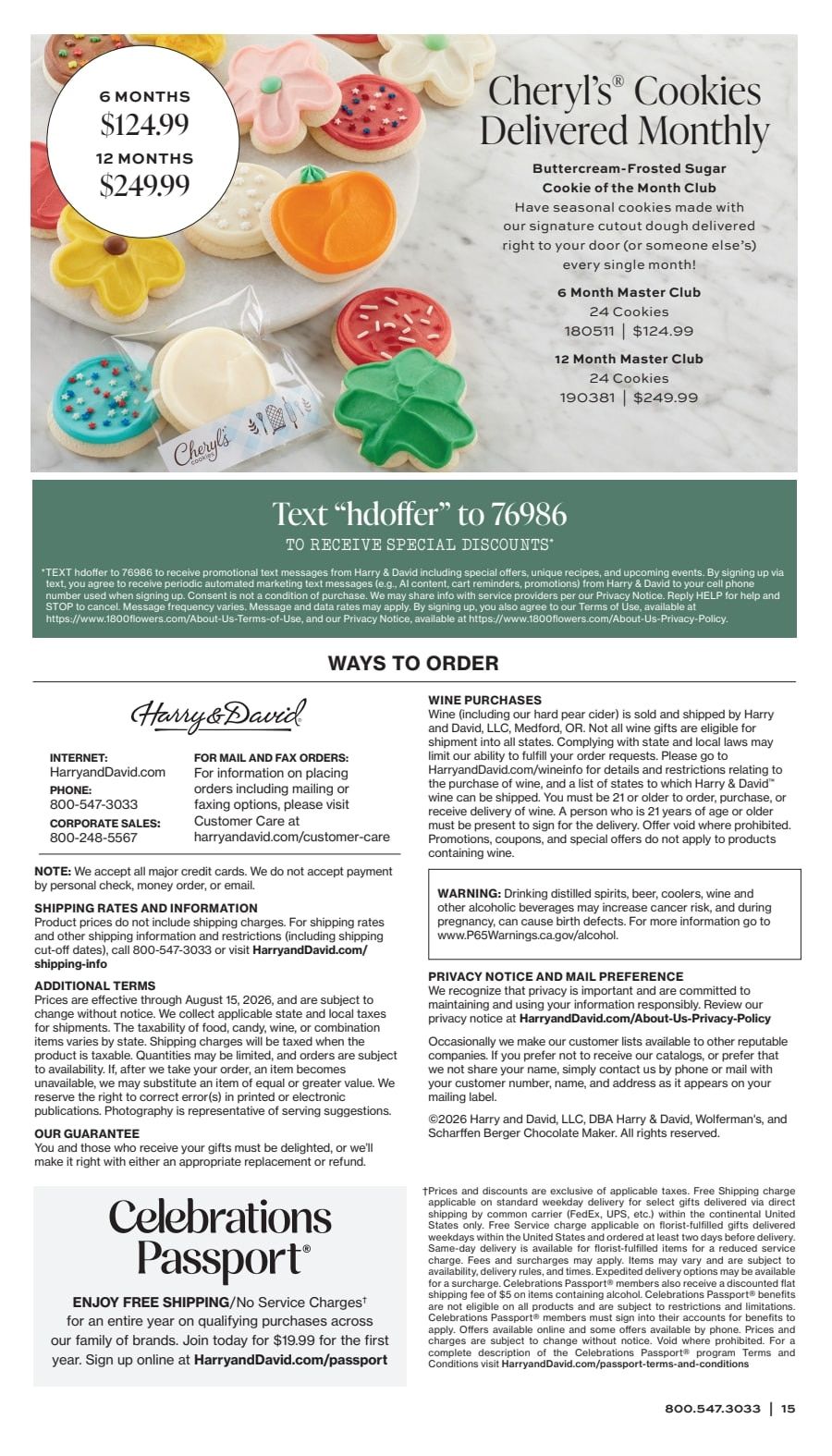 Harry & David Summer Catalog Weekly Ad July 1 - September 3, 2026