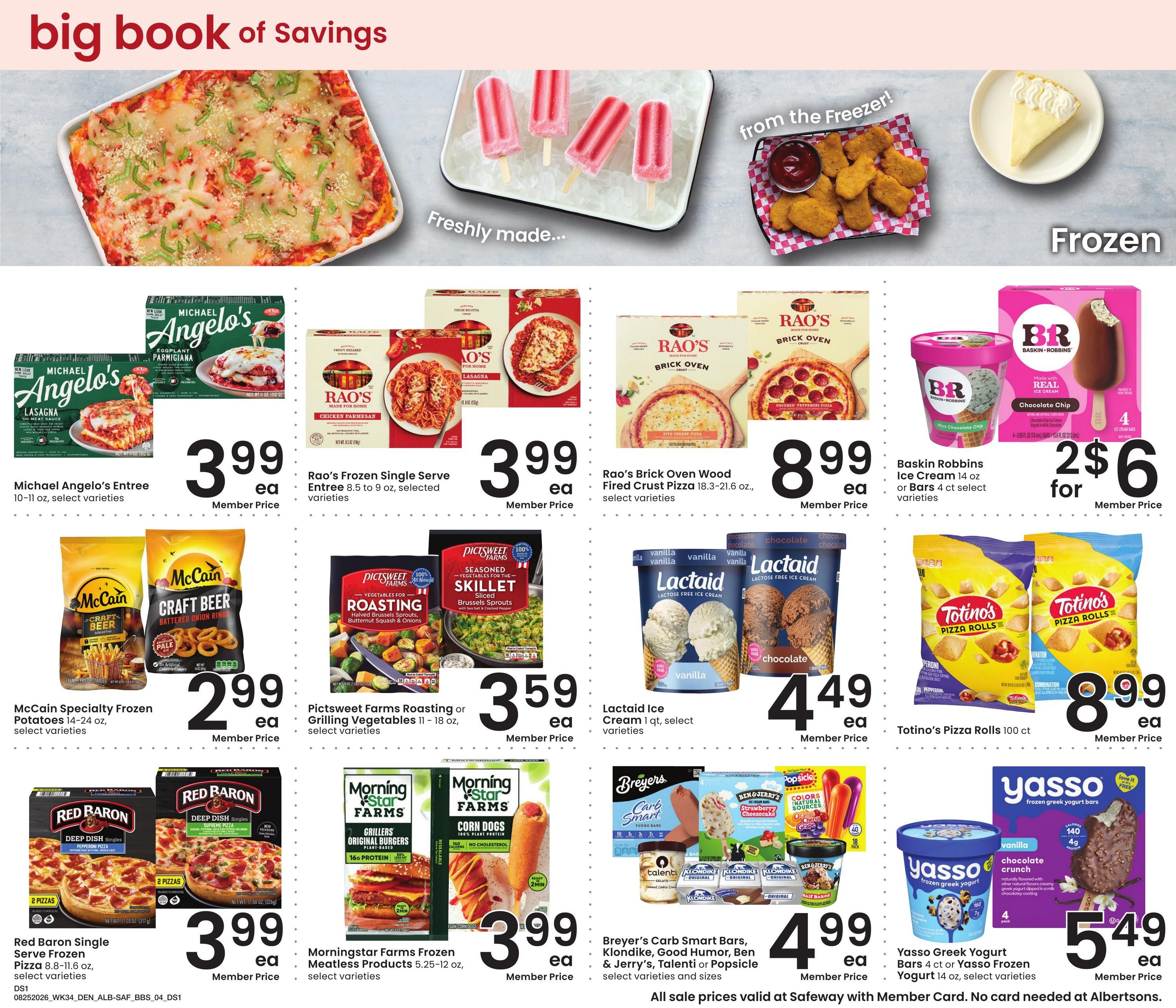 Safeway (CO, KS, NE, NM, SD, WY) Big Book of Savings Weekly Ad August 25 - September 28, 2026